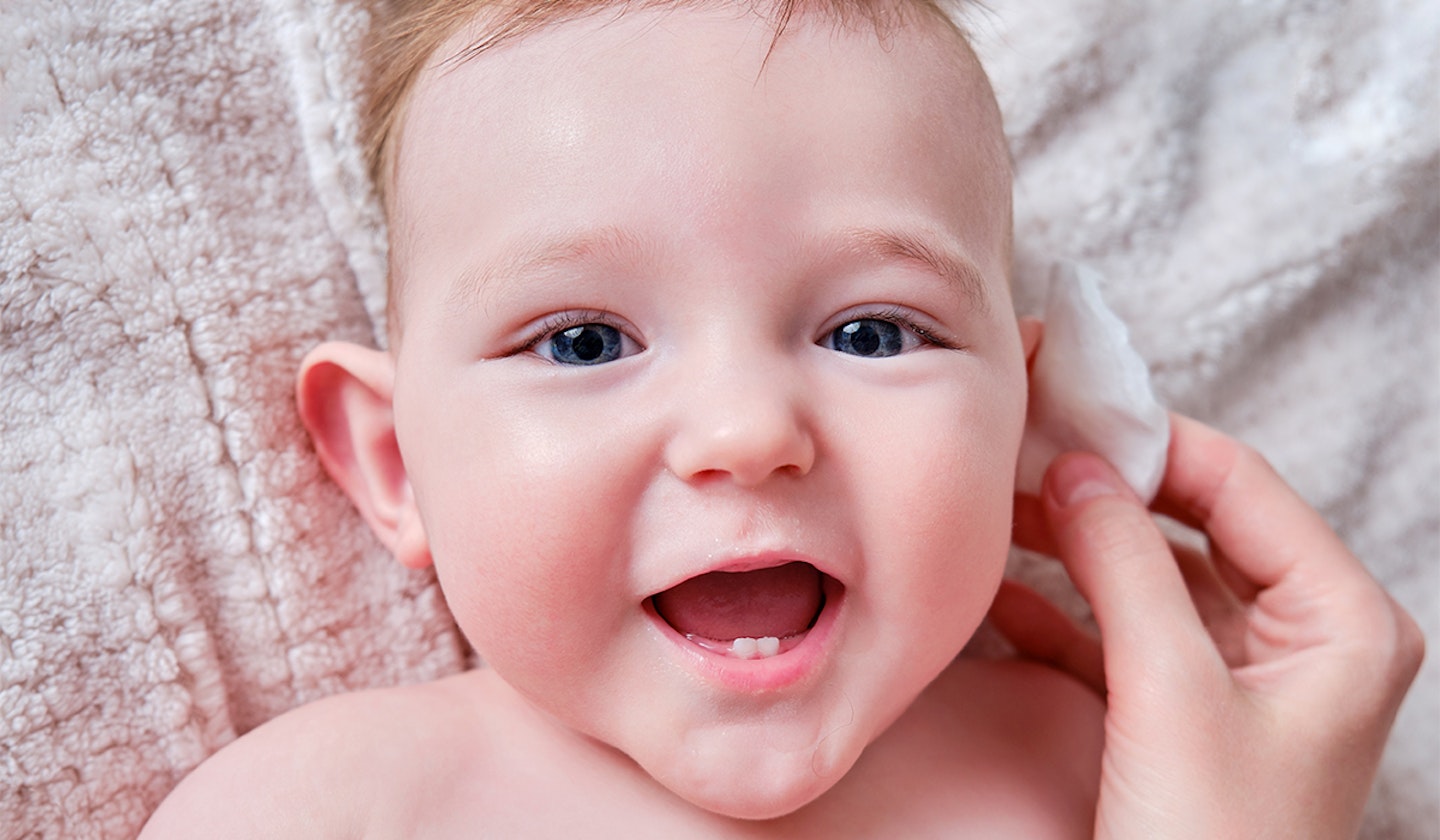 Cleaning baby's ears