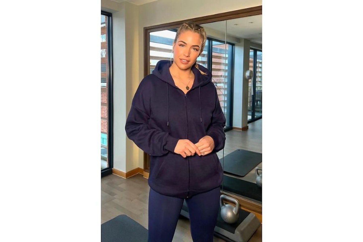 In The Style Gemma Atinson Oversized Zip Through Sweatshirt