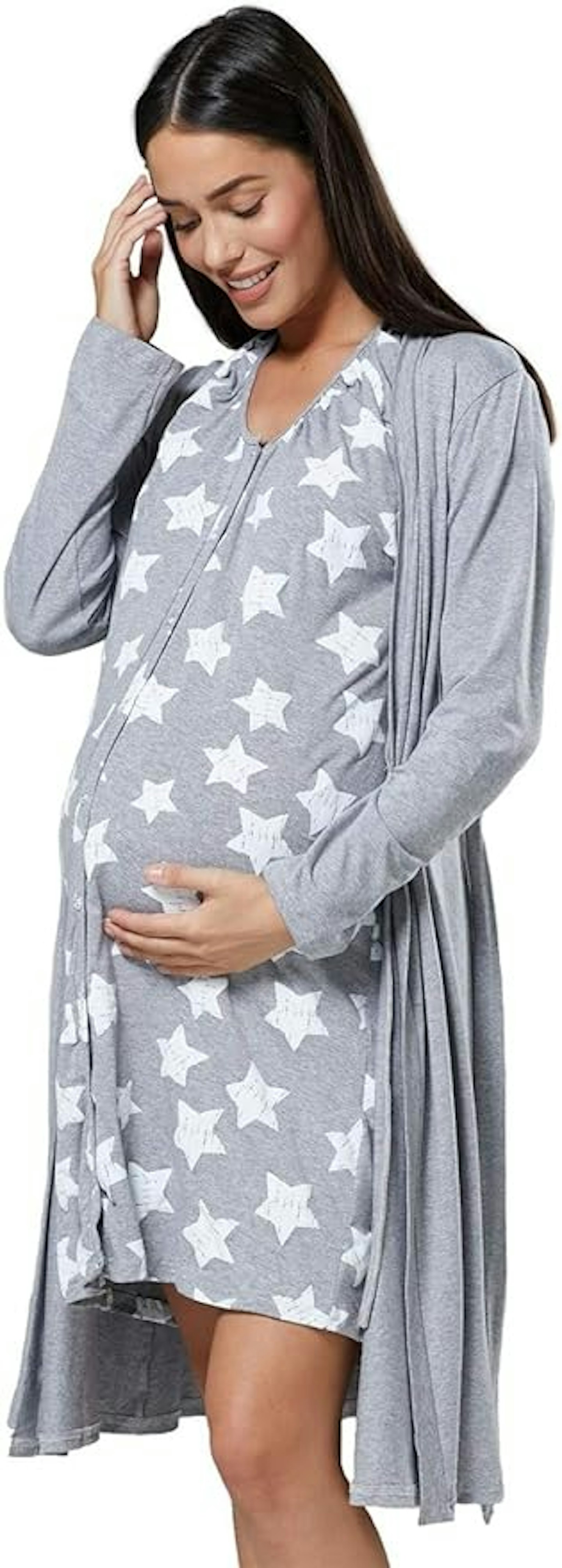 Maternity Hospital Bag Birthing Gown in Organic Cotton