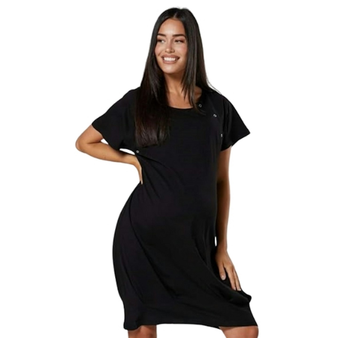 HAPPY MAMA Women's Maternity Nursing Nightshirt