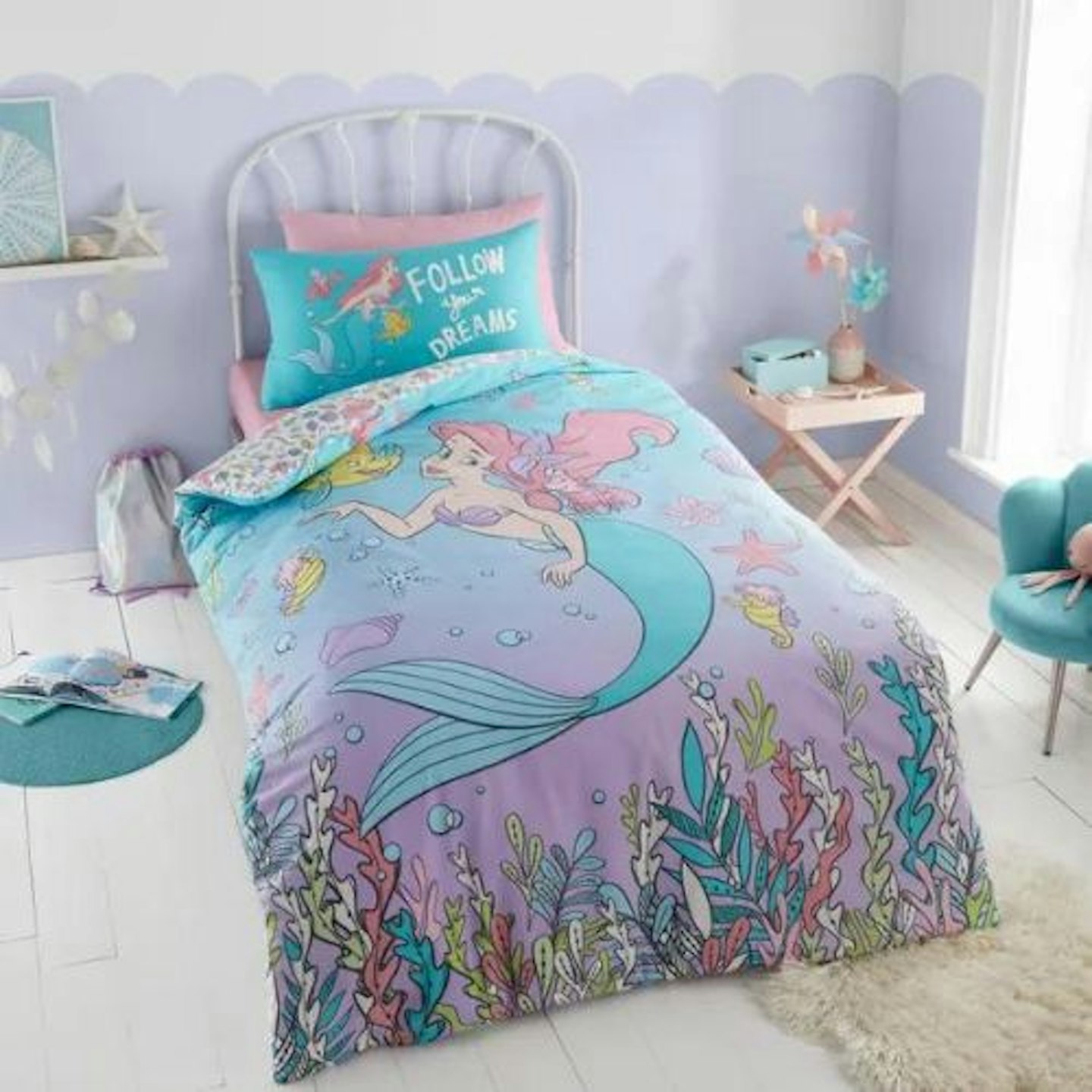 Best mermaid duvet cover Disney The Little Mermaid Duvet Cover and Pillowcase Set