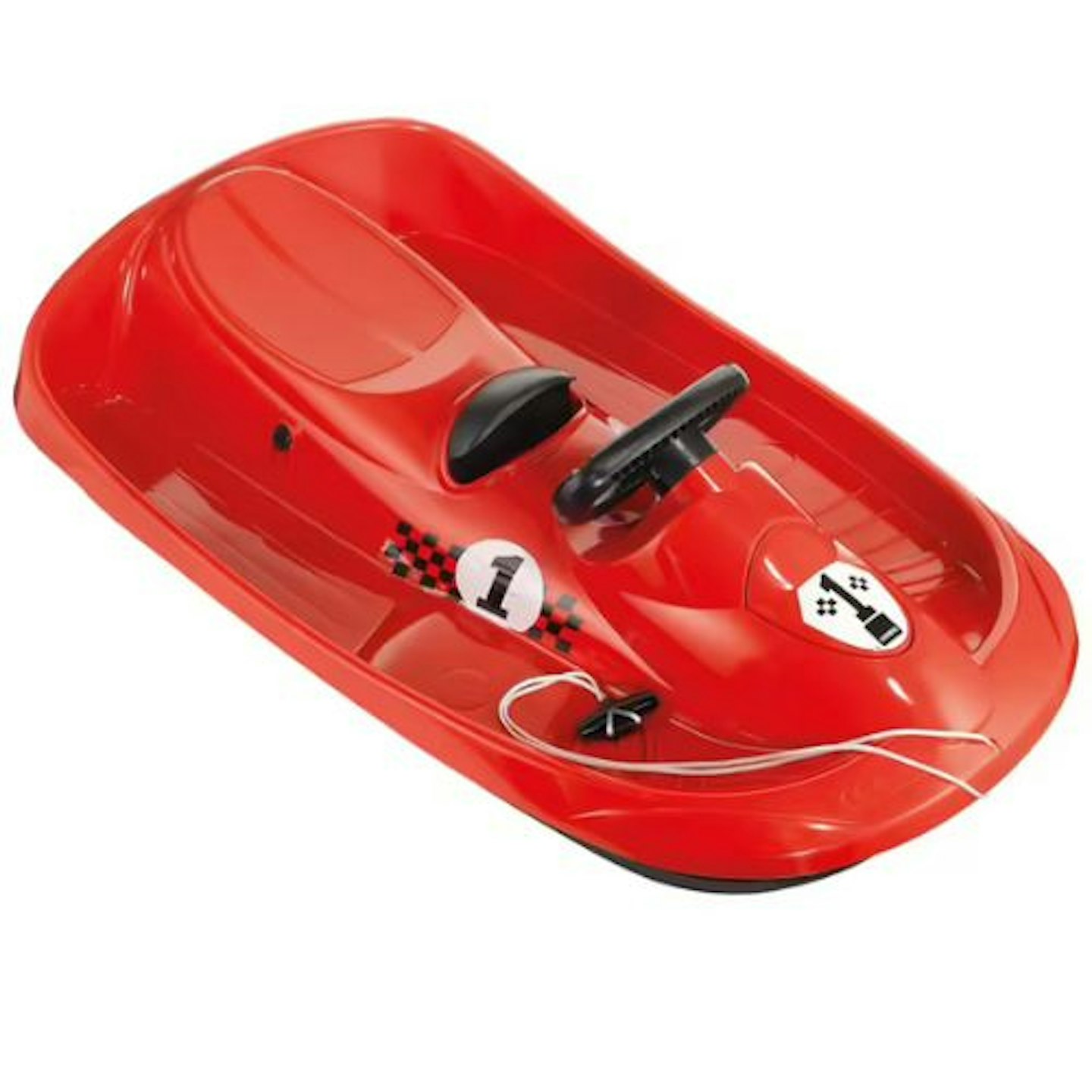 Best children's sledge Kids’ Sledge with Brake and Steering Wheel Snow Formel Red