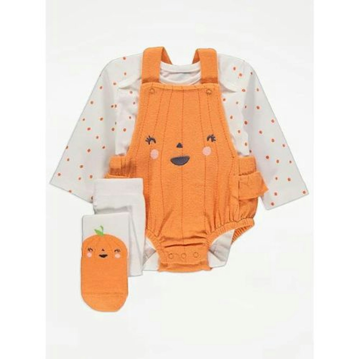 Best baby pumpkin costumes Orange Pumpkin Romper Bodysuit and Tights Outfit