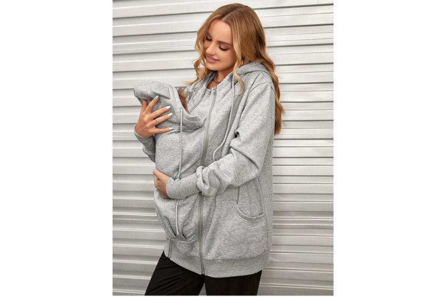 Zip front maternity outlet hoodie