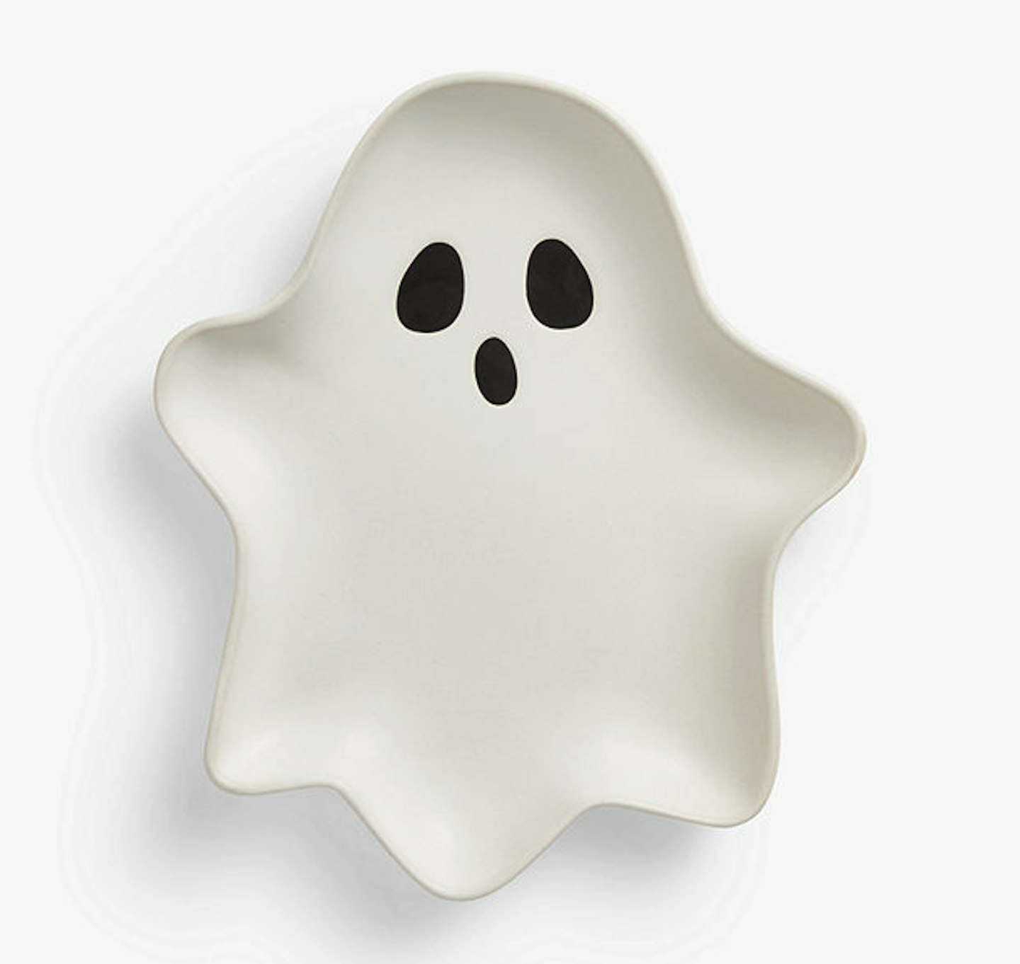 Halloween Ghost Stoneware Plate, 20cm, White