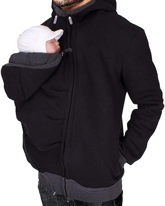 Hoodie with store baby pouch