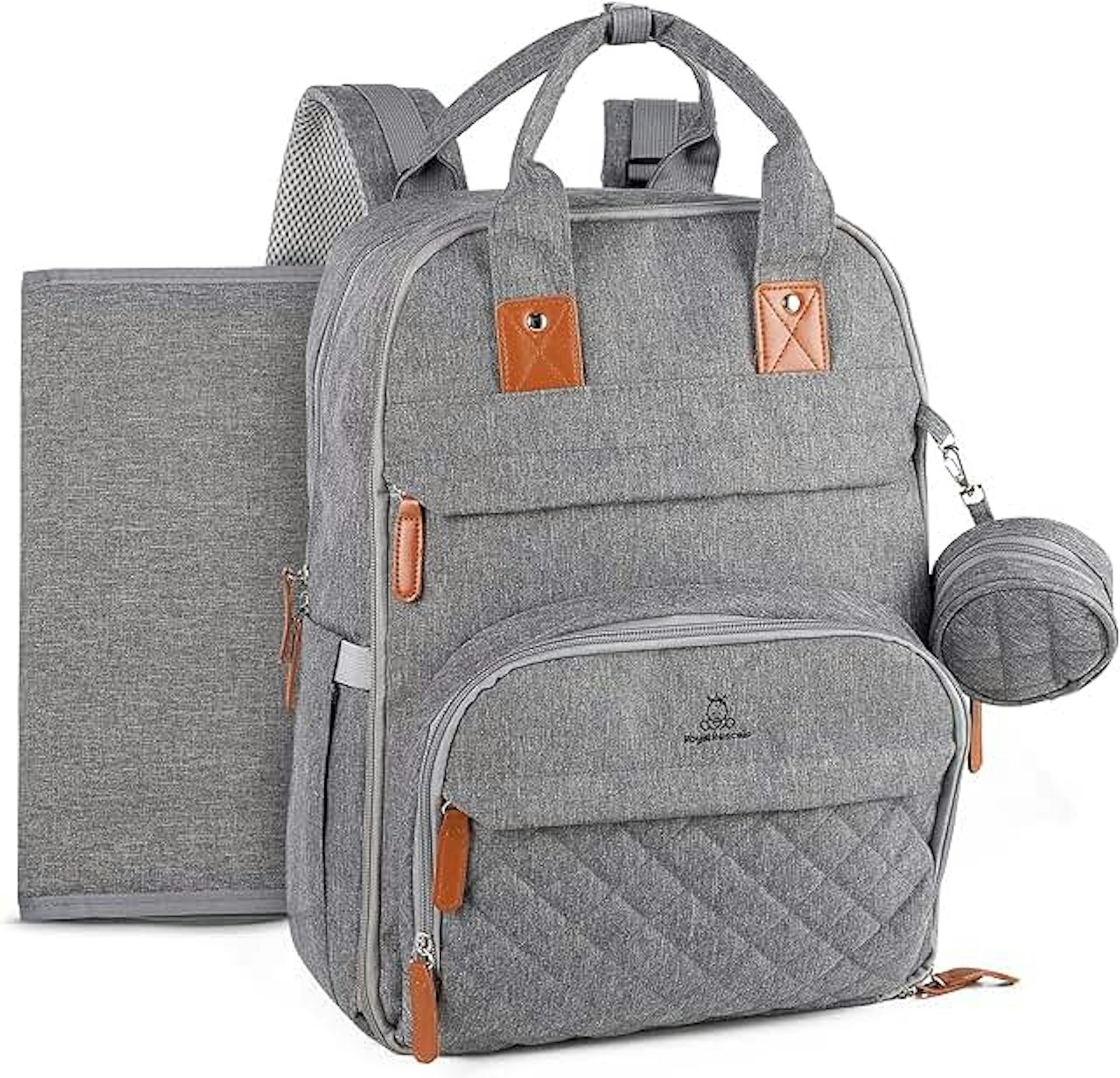 Welavila Changing Bag Backpack, Baby Nappy Diaper Bag, Unisex Travel Back  Pack with Changing Mat & Pacifier Holder for Mom & Dad (Grey) :  : Baby Products