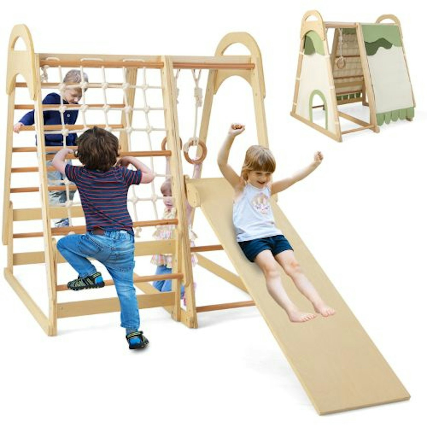 Best indoor climbers for toddlers Costway Multi-functional Kid's Climbing Toy Indoor Jungle Gym Play Set