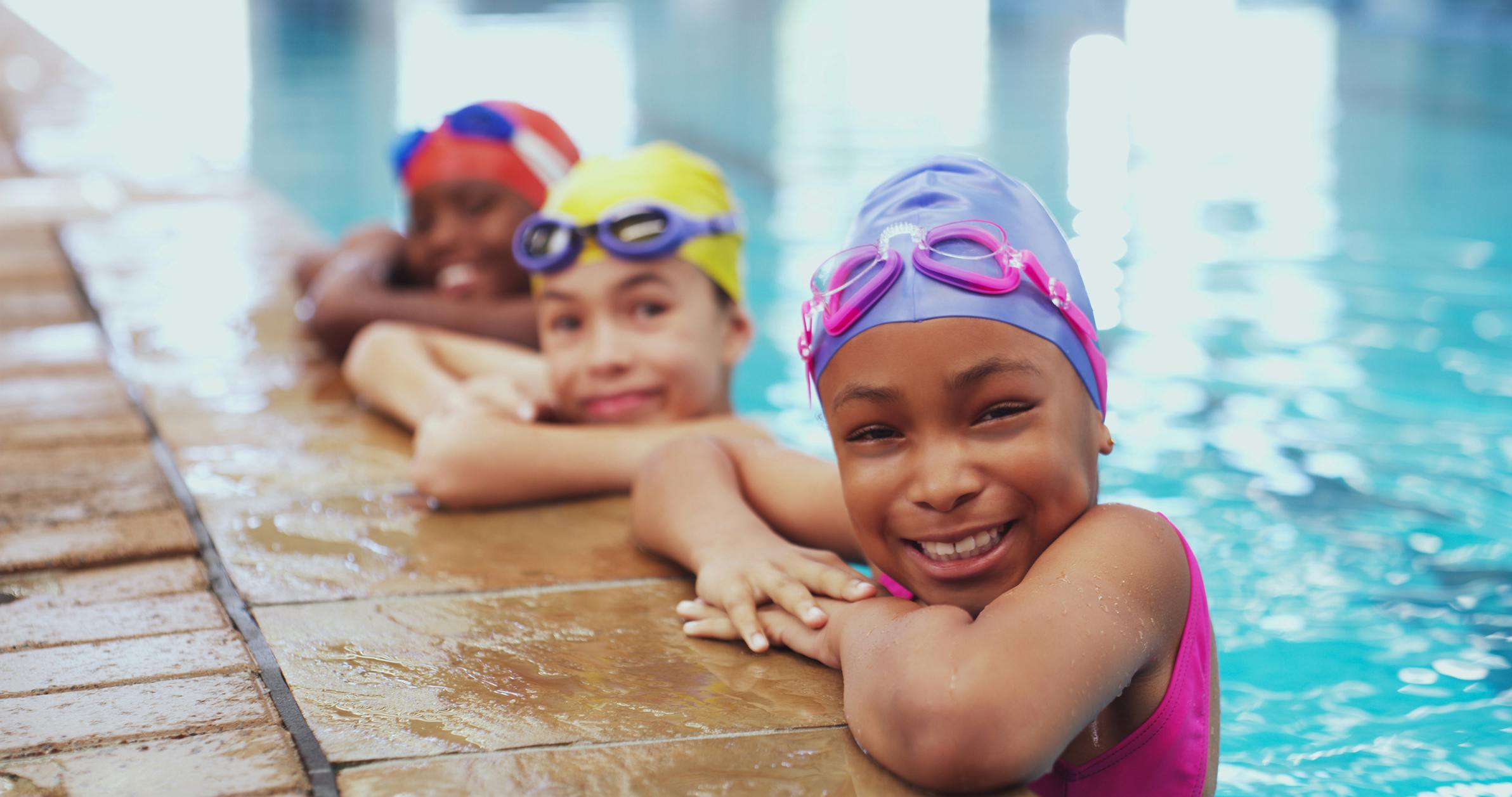 Child store swim cap