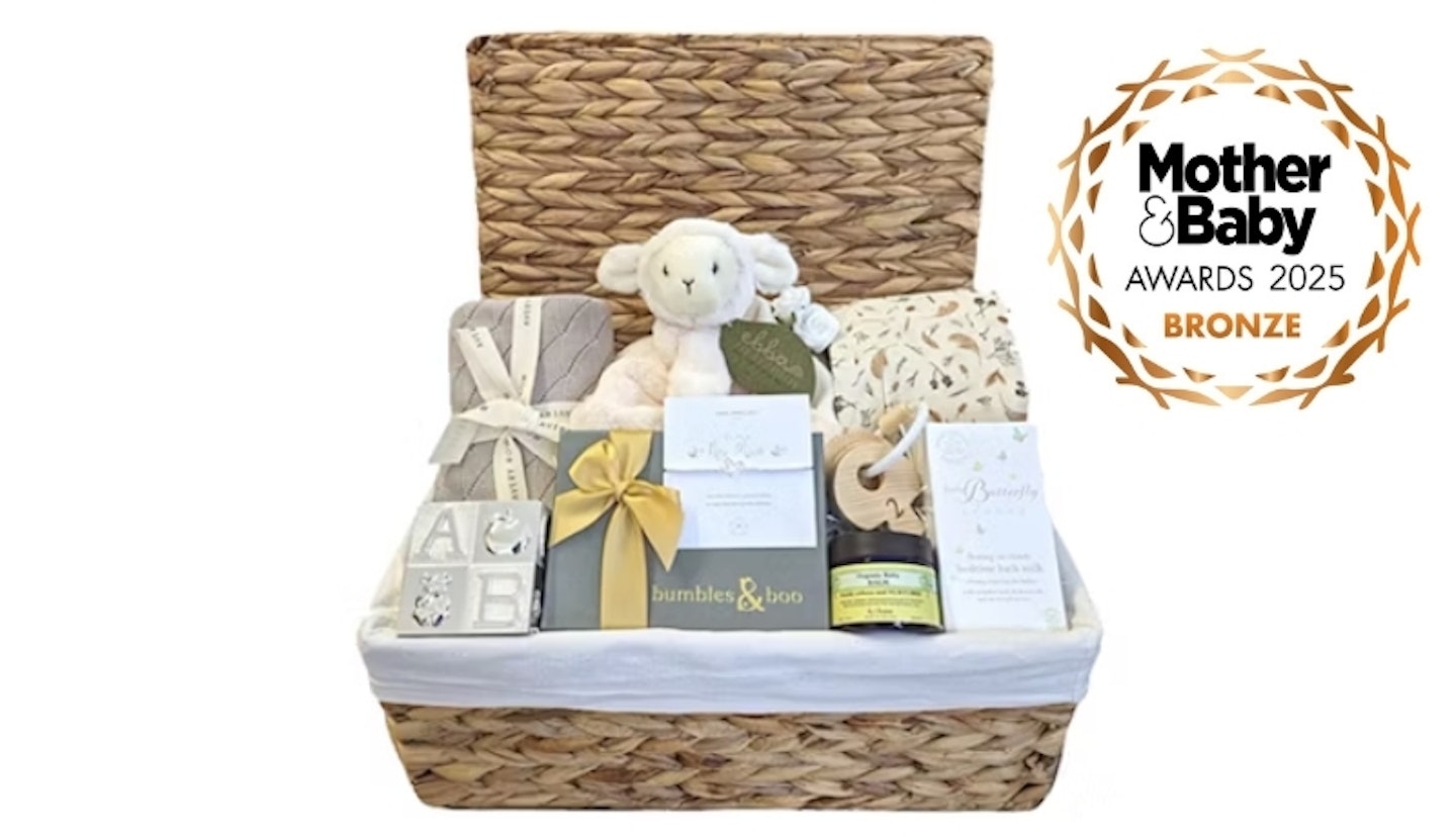Bumbles & Boo New Mum Gift Hamper with 2025 award rosette.