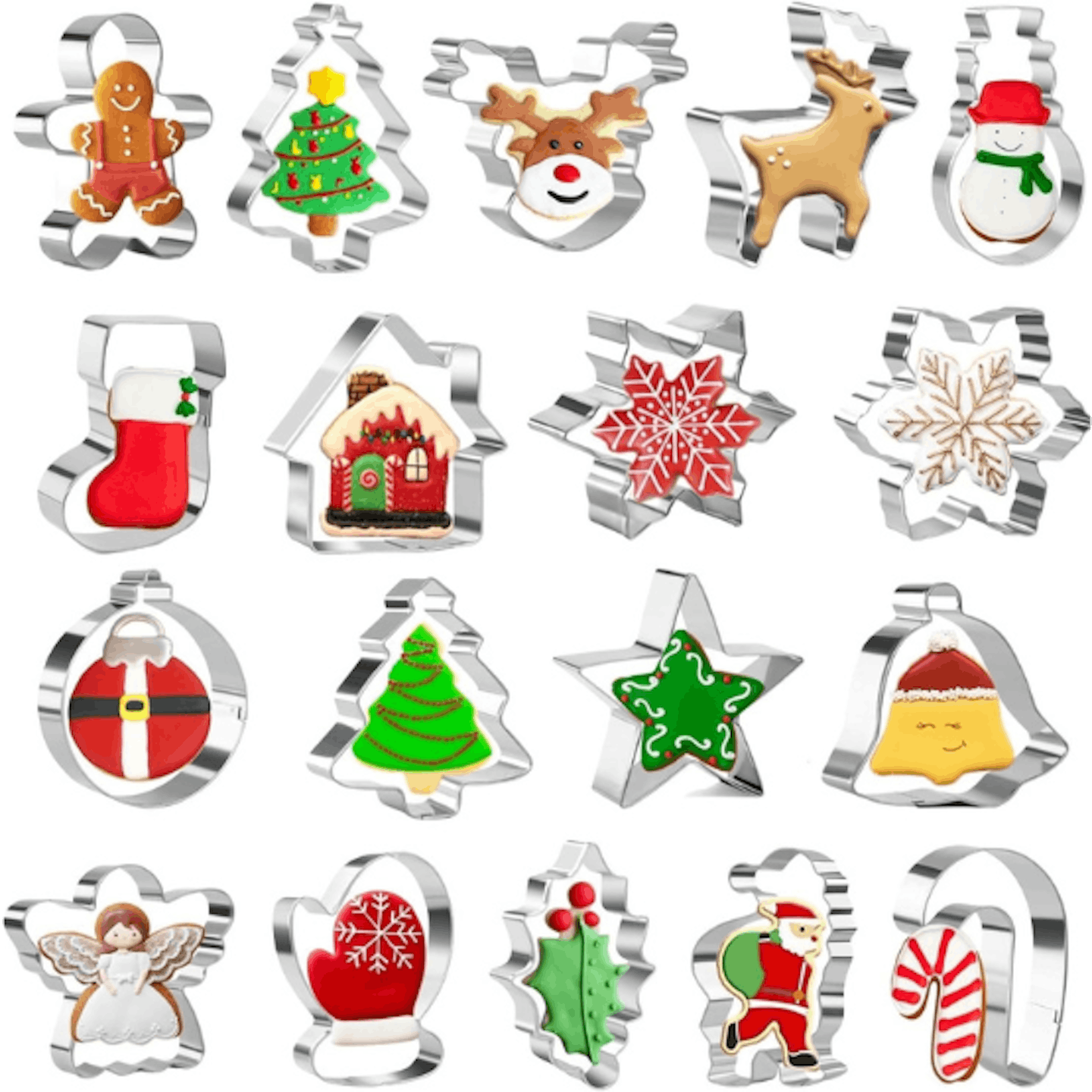 Christmas cookie cutters 18 pieces