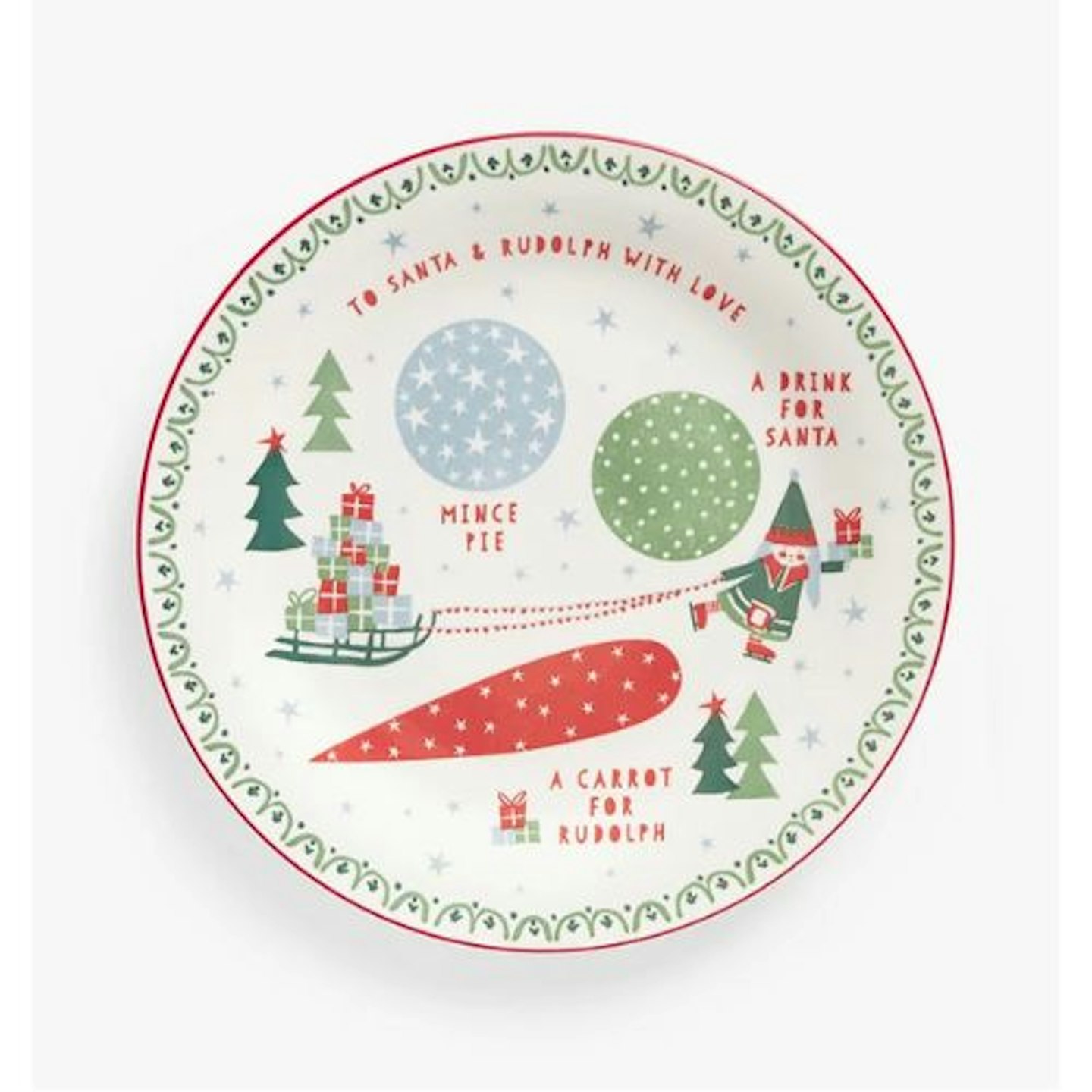 Best Santa plates for Christmas Eve Elf Christmas Eve Fine China Plate