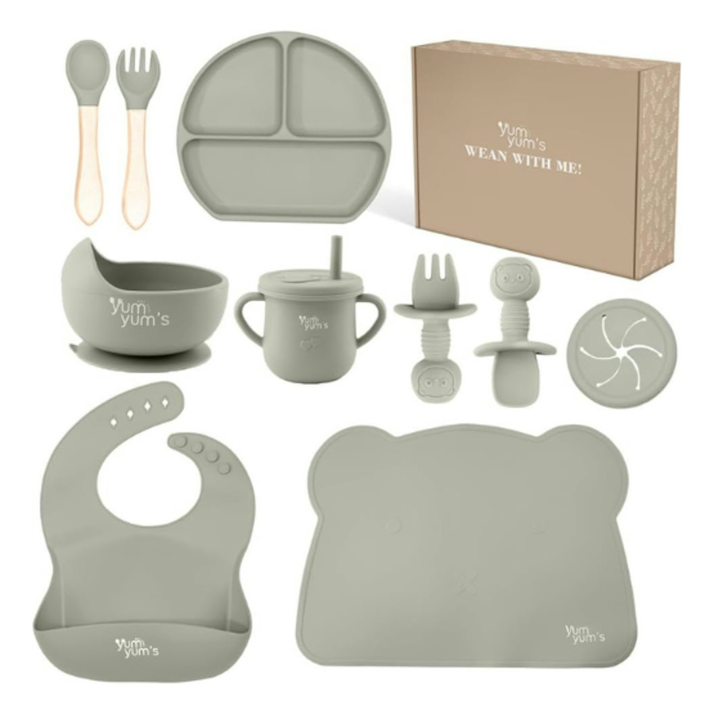 best baby bundles - Yum Yum's Baby 10 Pcs Grey Weaning Set 