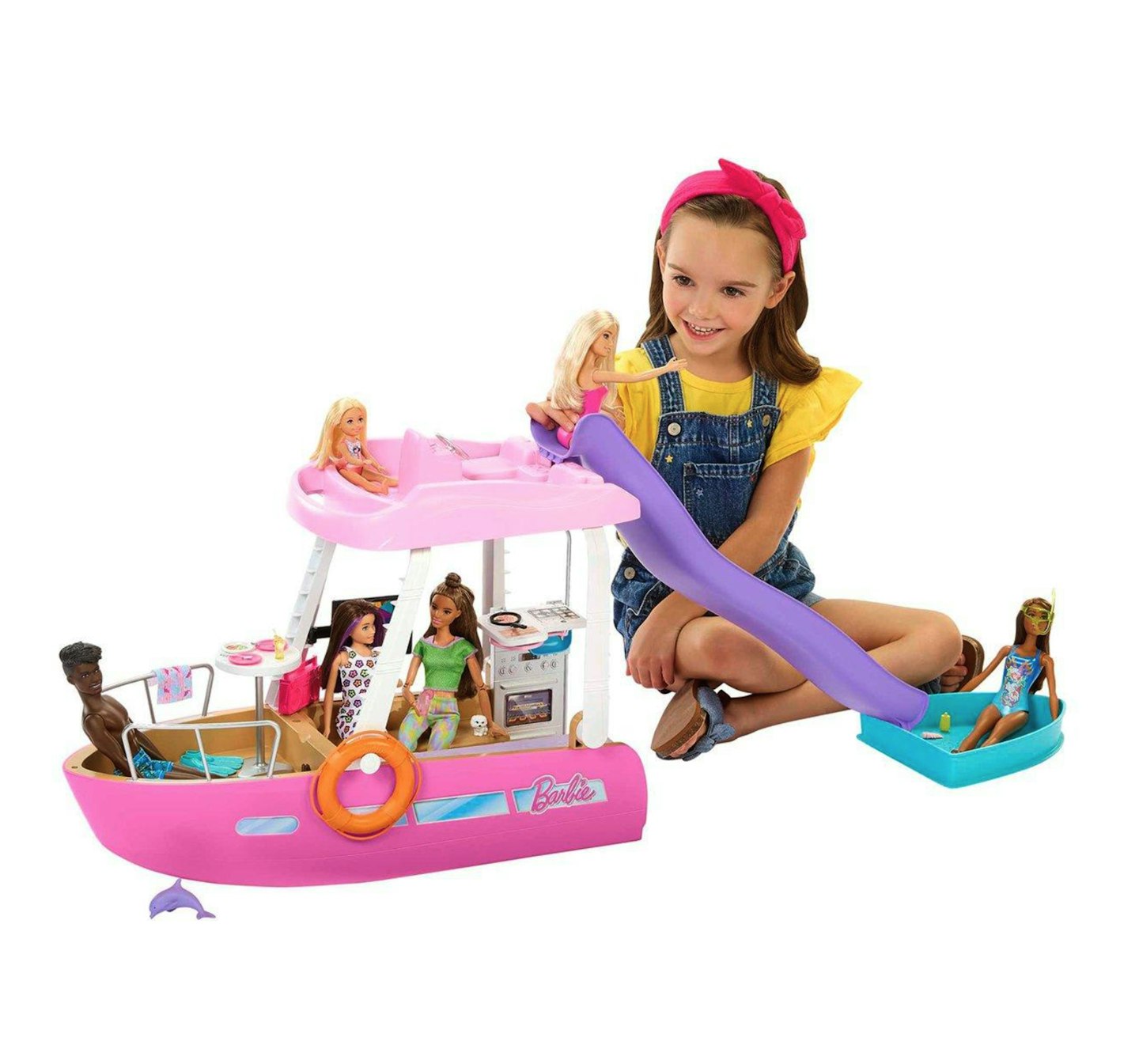 Barbie Dream Boat Playset with Pool, Slide & Accessories
