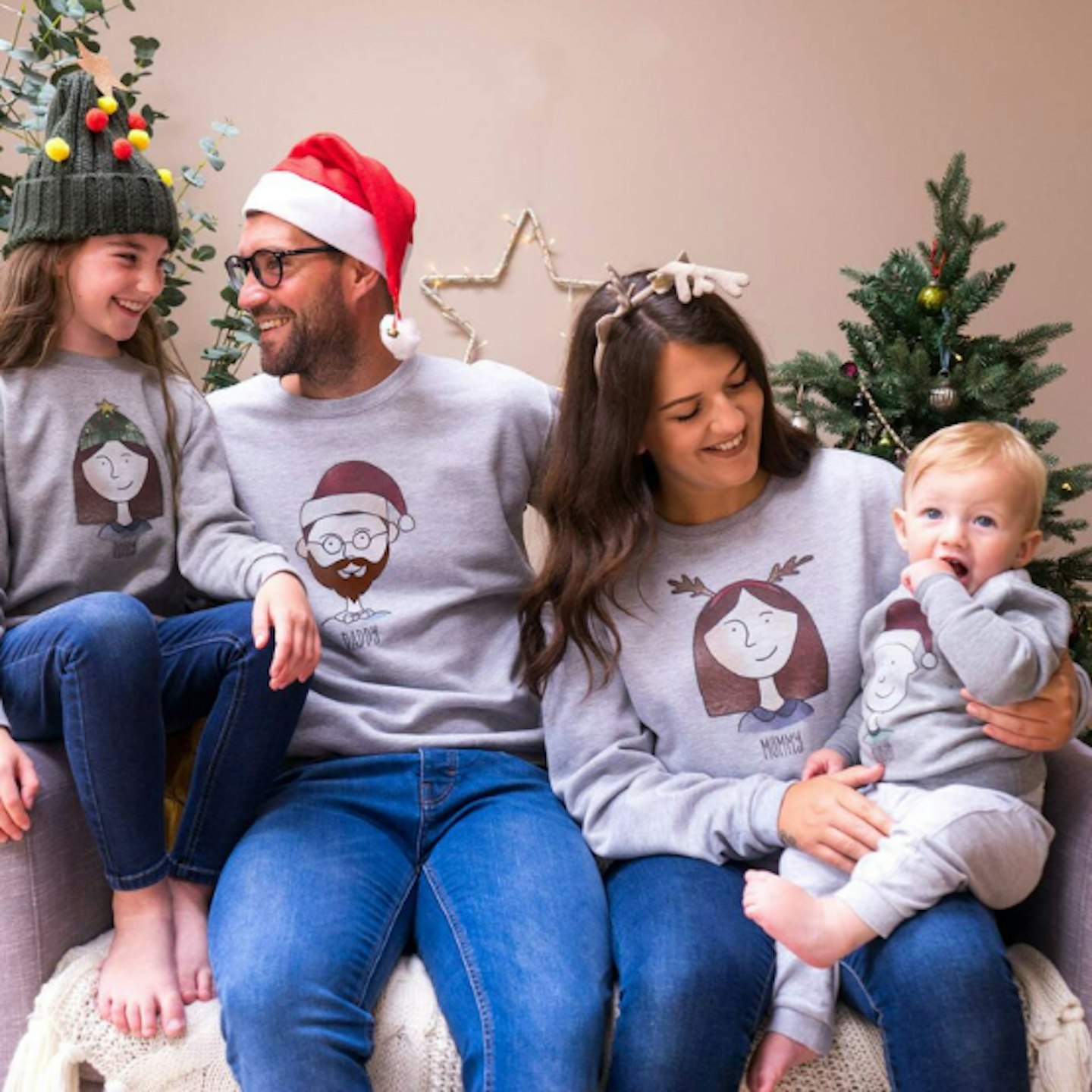 Christmas jumpers for the family portrait