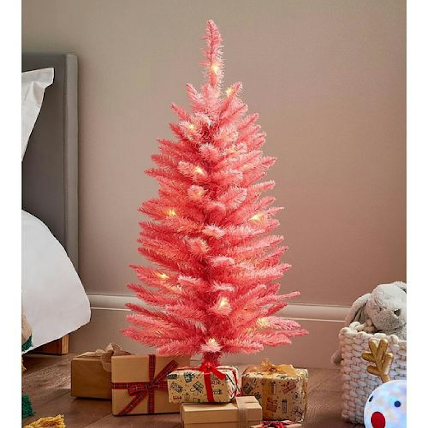 Best children's Christmas tree 3ft Pink Pre-Lit Christmas Tree