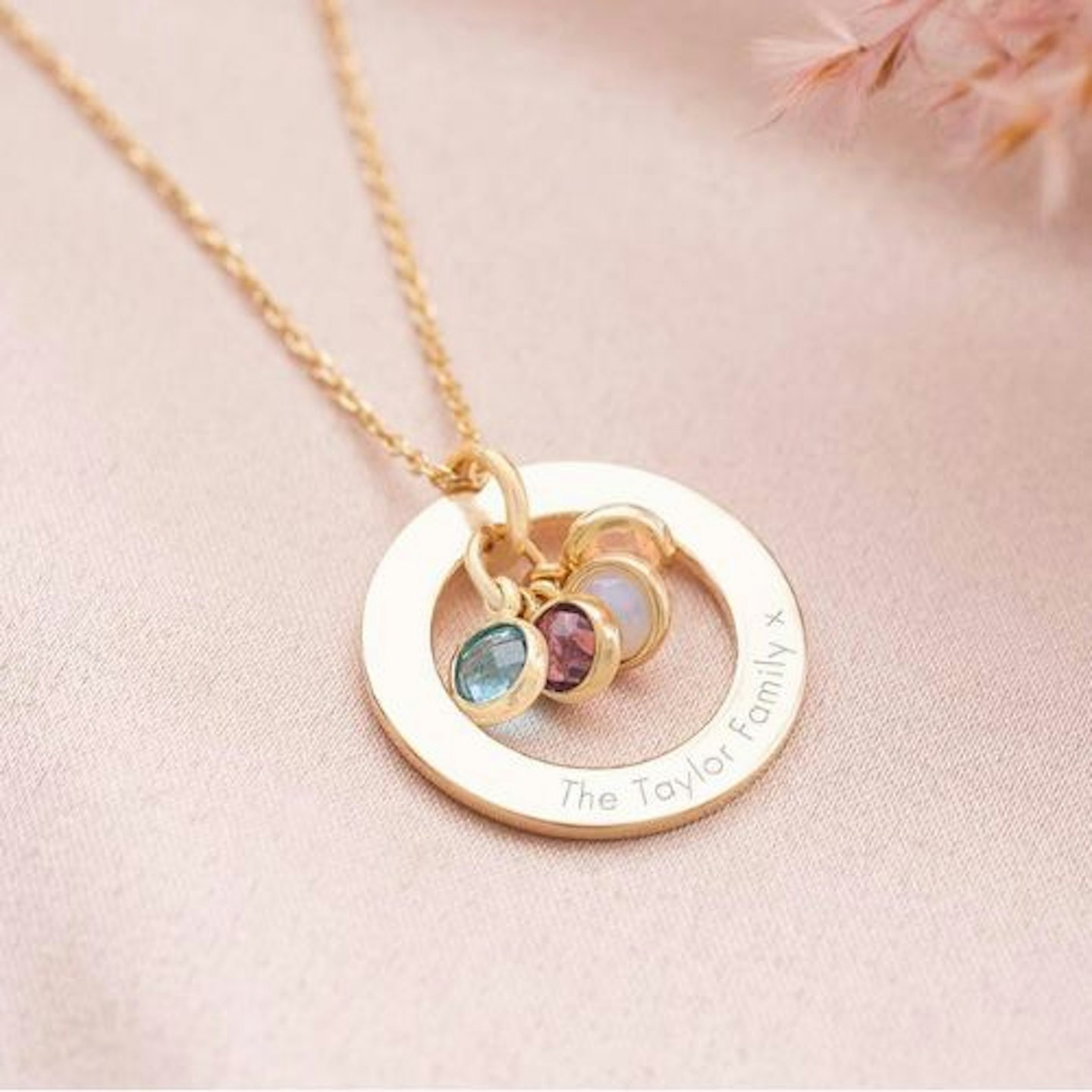 Best Not On The High Street Gifts Family Eternal Ring Birthstone Necklace