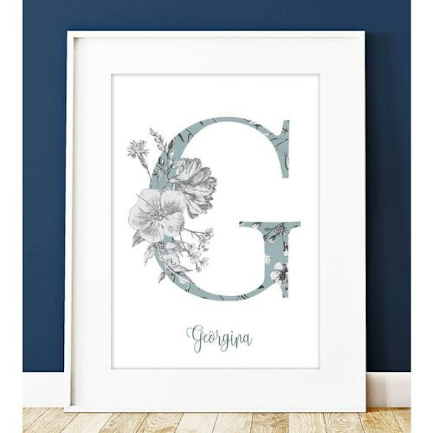 Best Not On The High Street sale Floral Patterned Initial Illustrated Print