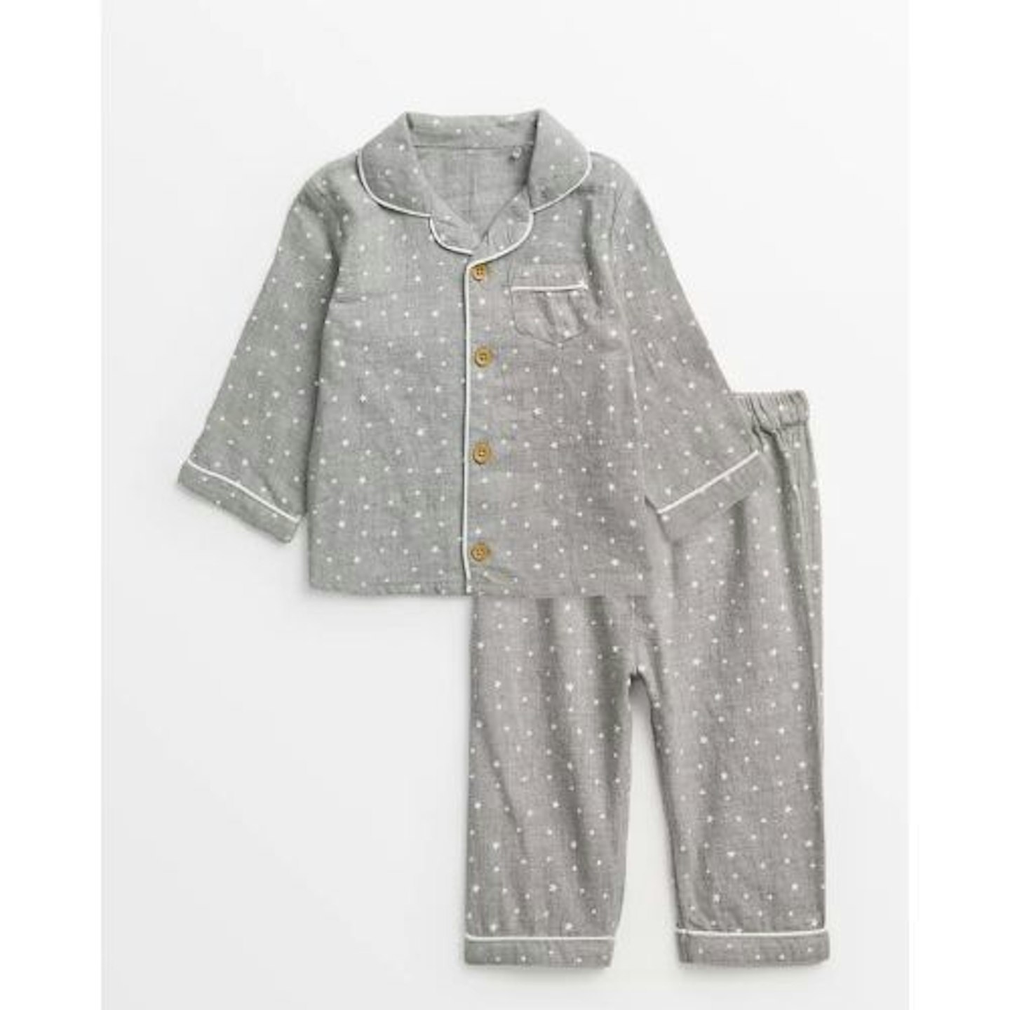 Best toddler pyjamas Grey Star Print Traditional Pyjamas