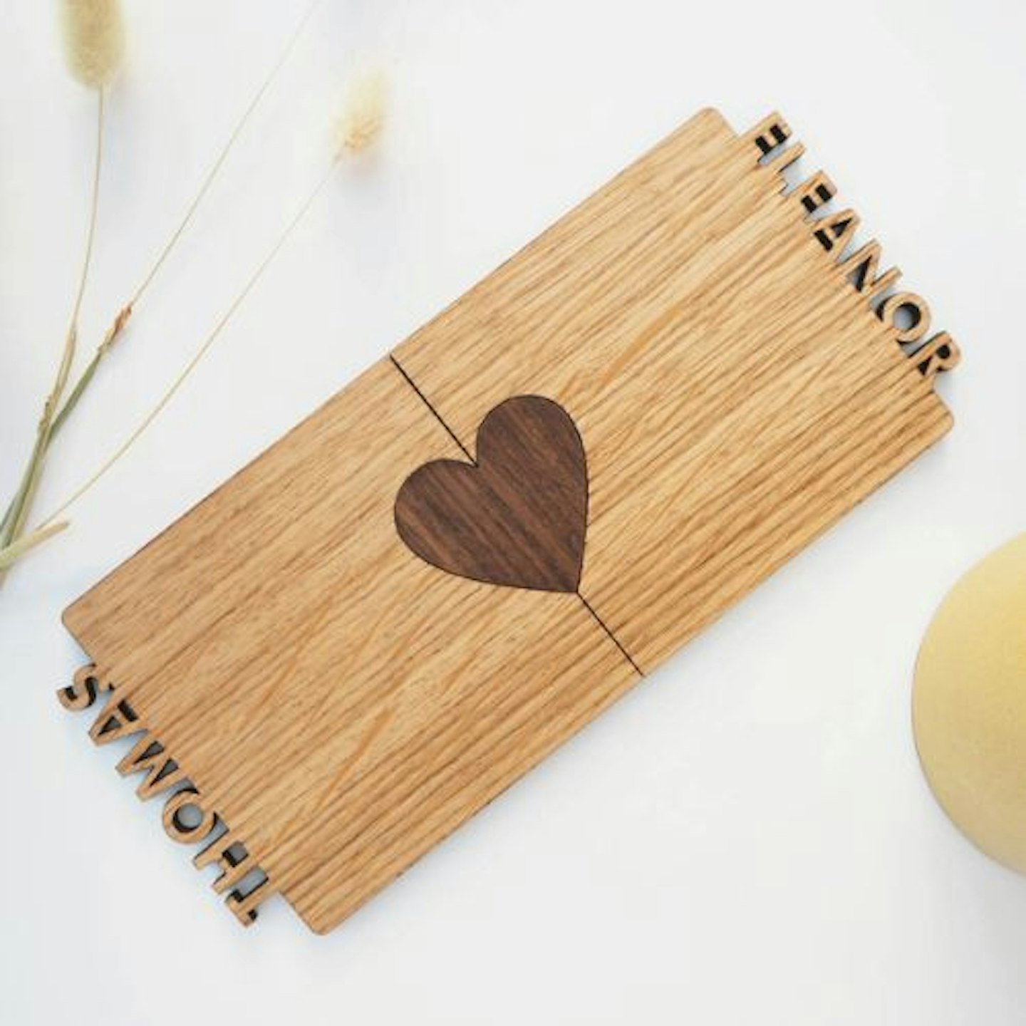 Best Not On The High Street sale Set Of Two Personalised Heart Cut Out Coasters