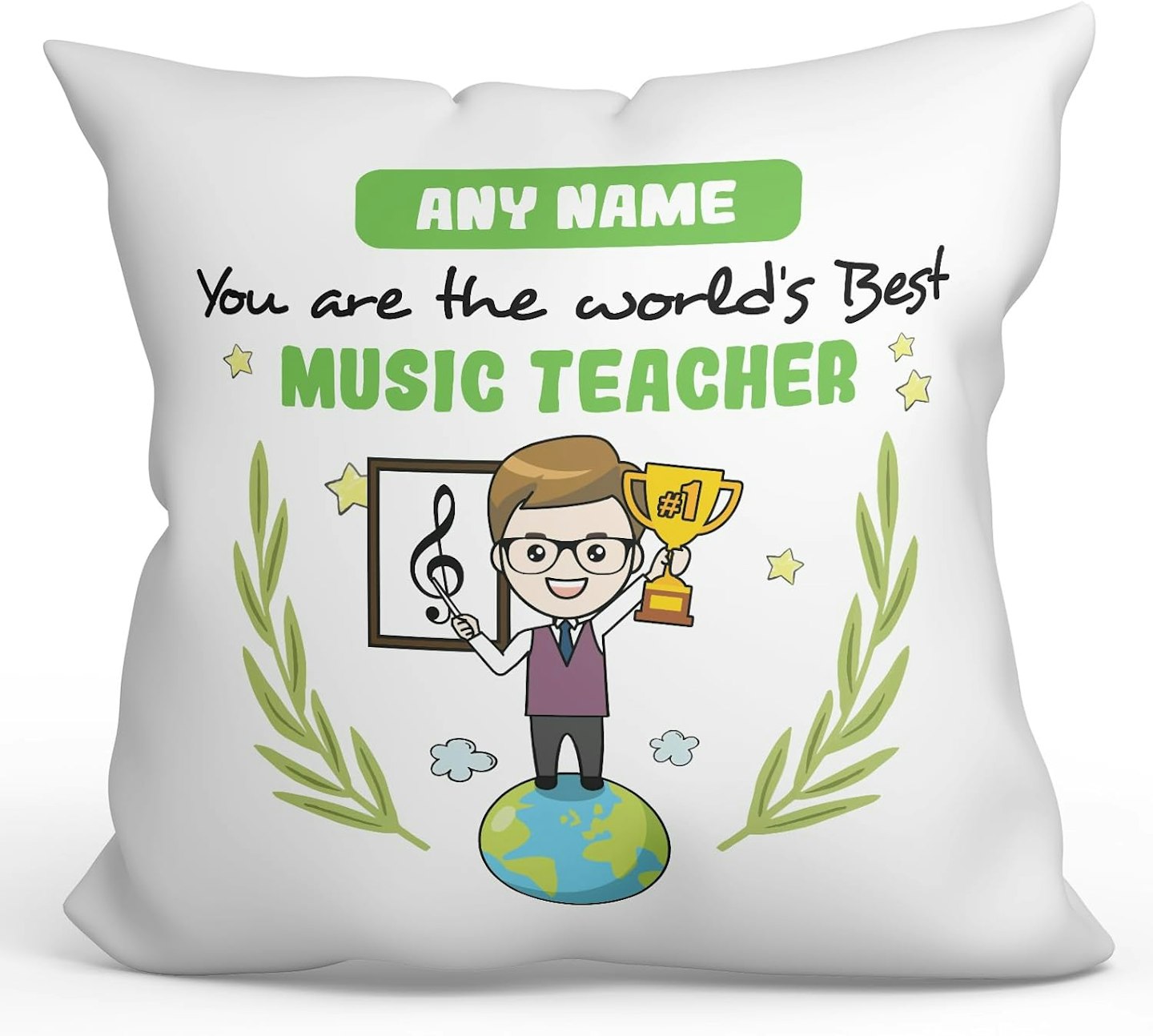 Mugffins Personalised Cushion for music teachers 