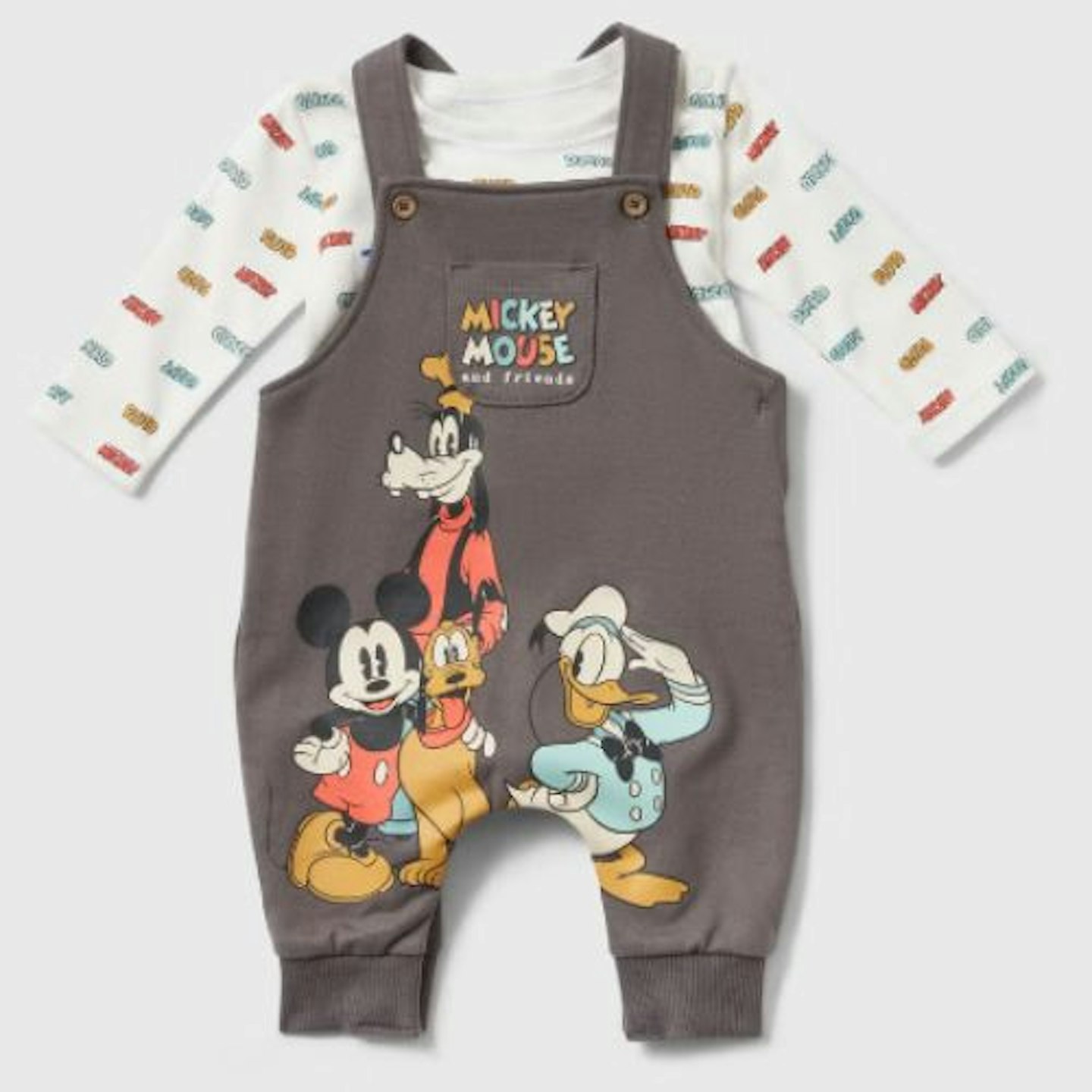 Best Disney clothes for baby Baby Charcoal Disney Mickey Mouse Dungarees Set