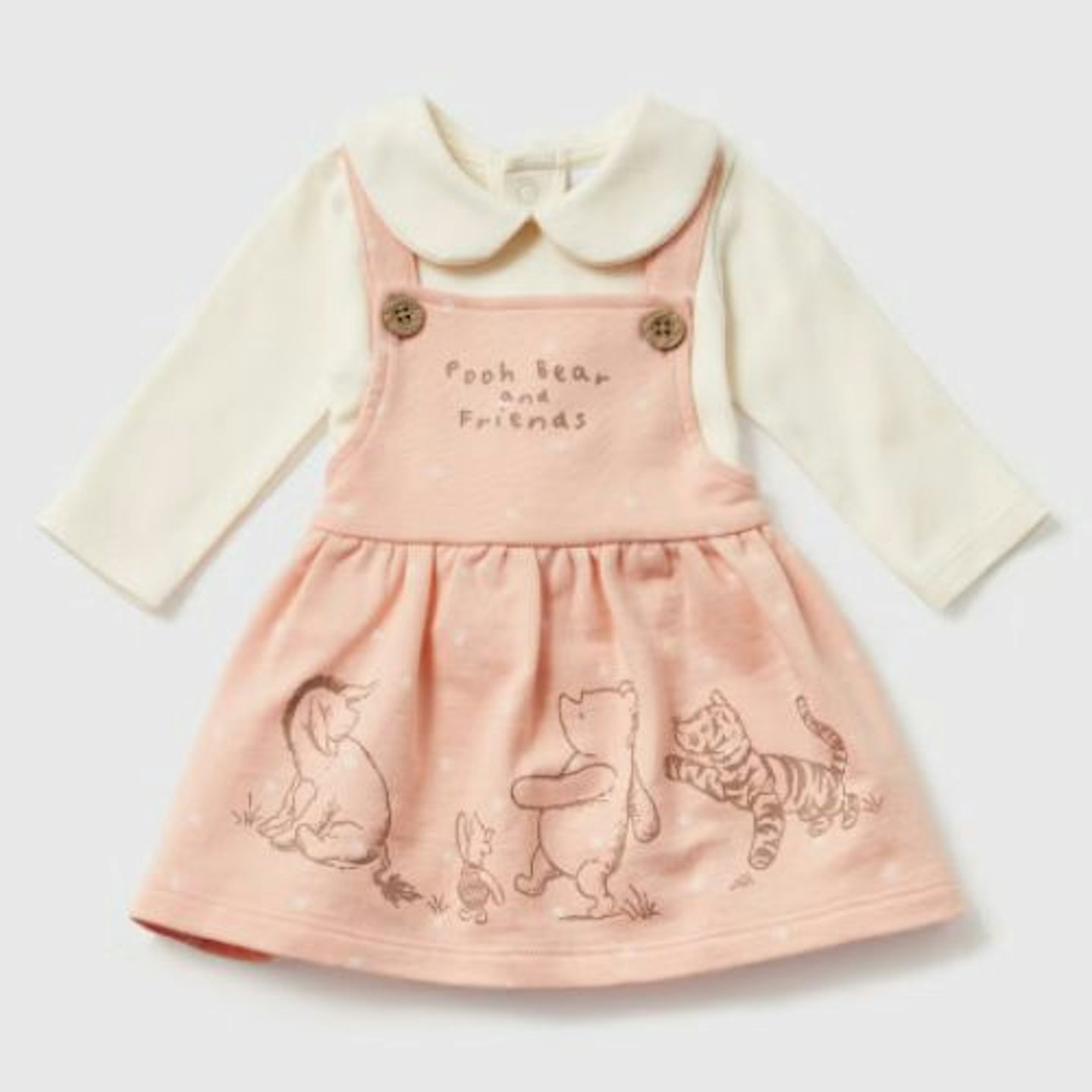 Best Disney clothes for baby Baby Pink Disney Winnie the Pooh Dress & Cream T-Shirt Set
