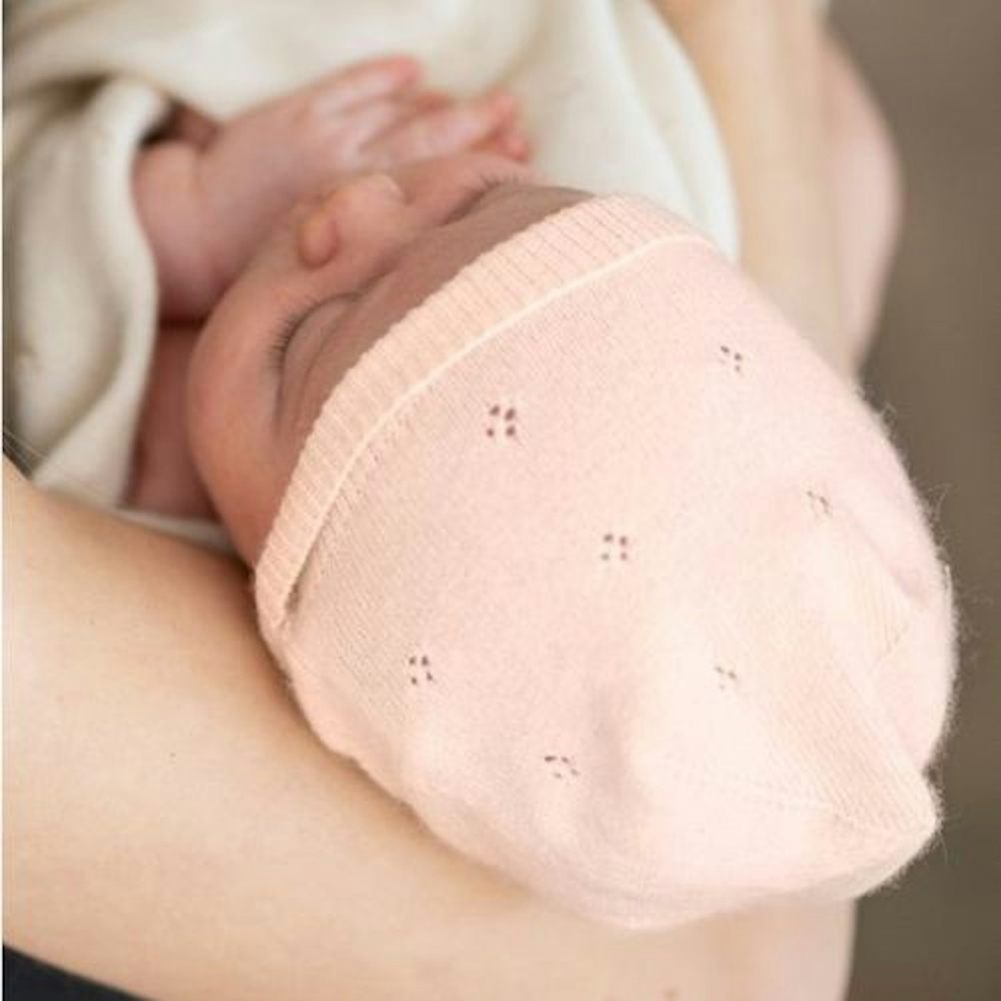 Best newborn baby hats Mini Cotton & Cashmere Pink Knitted Baby Hat