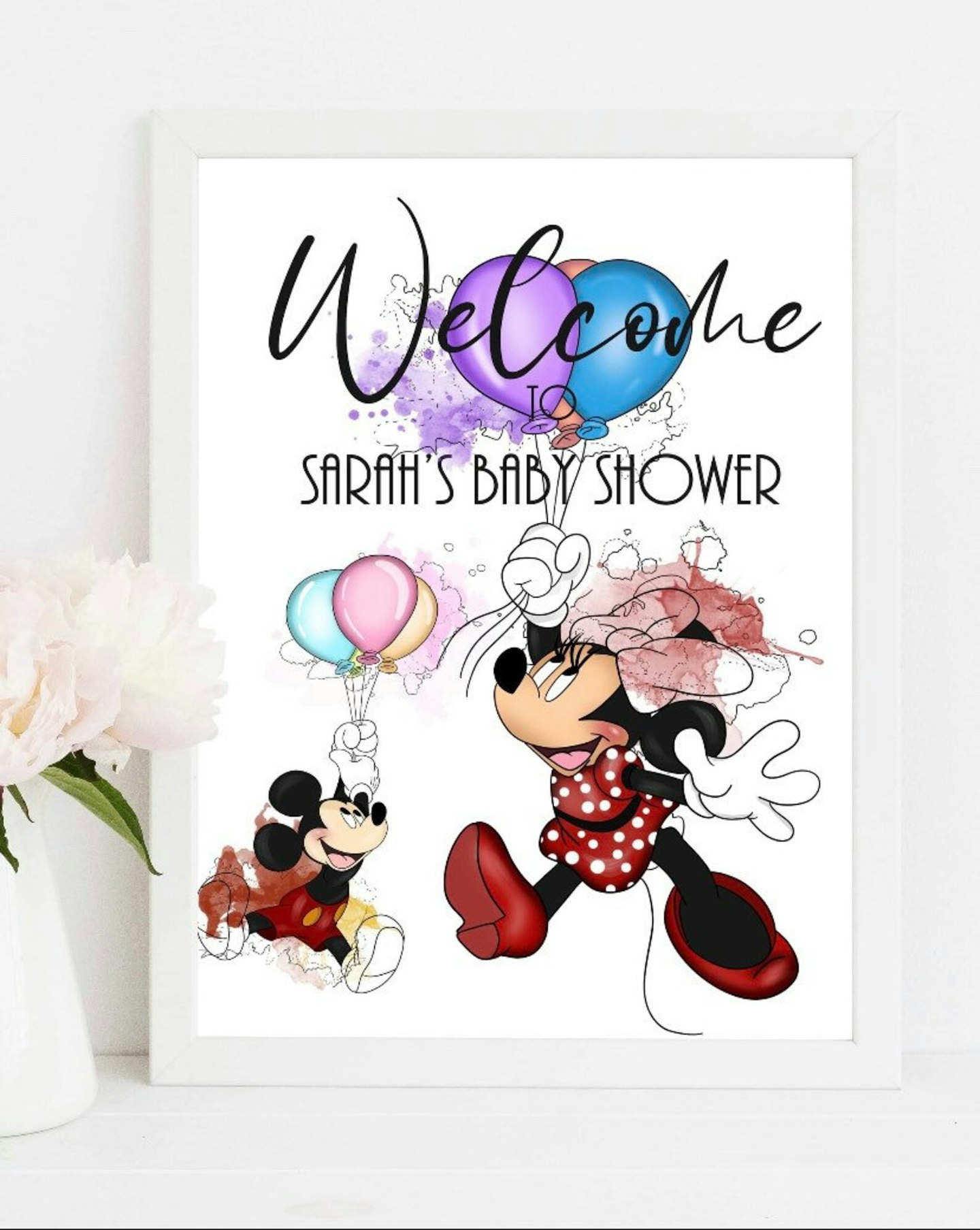 Disney baby shower sign 