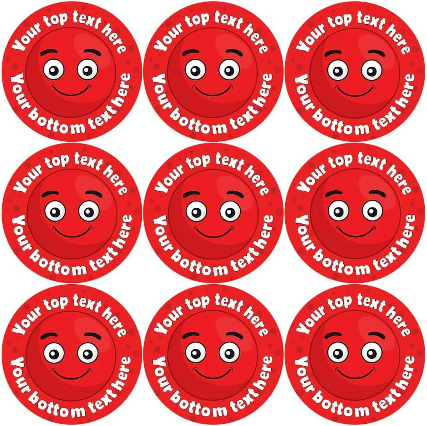 Personalised Red Clown Nose Reward Stickers 