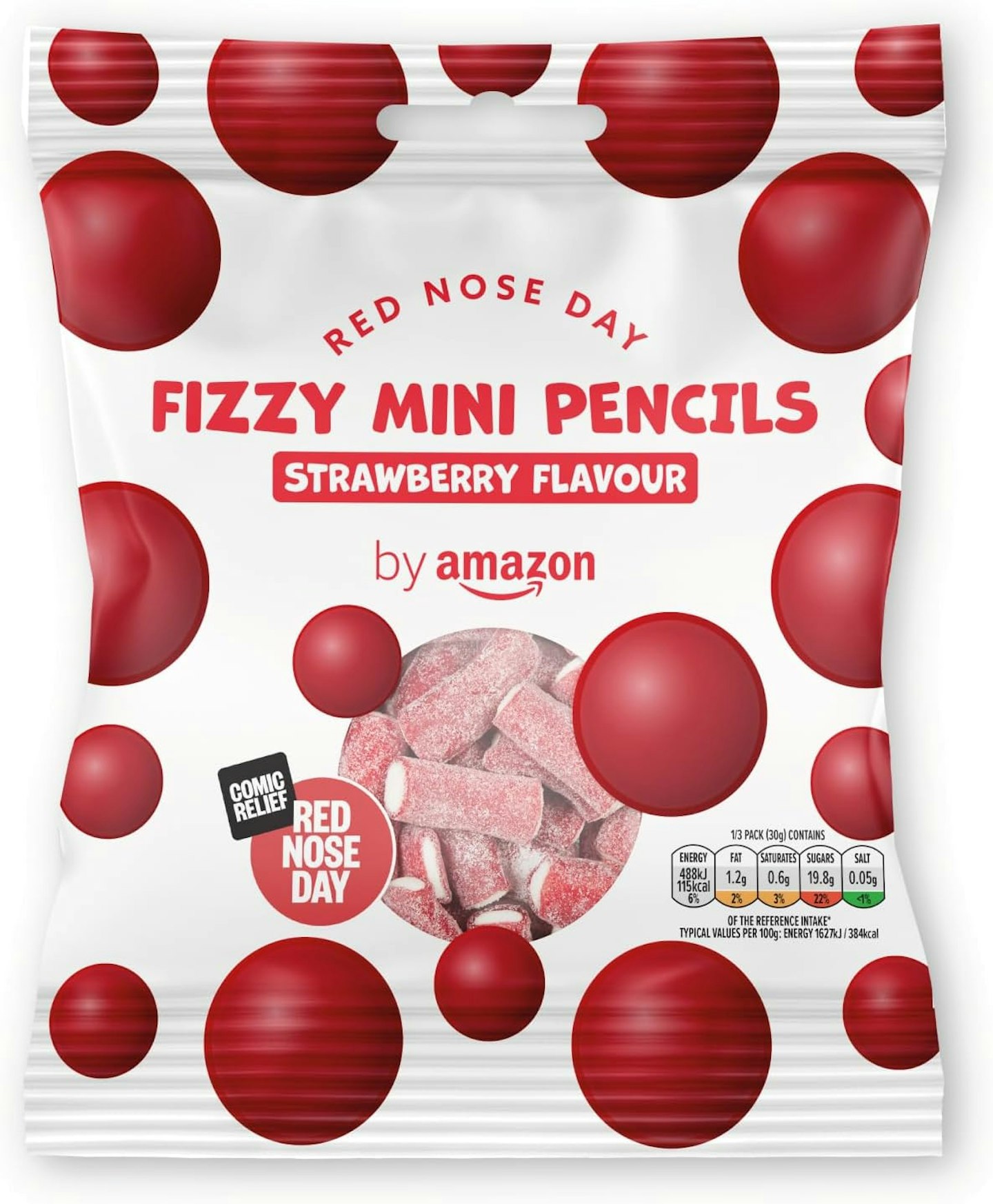 Amazon Red Nose Day Fizzy Mini Pencils