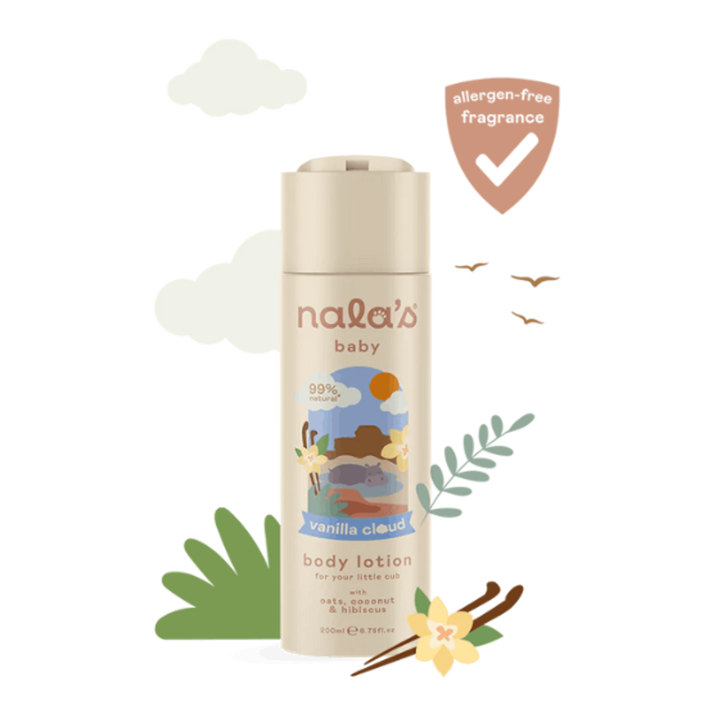 Nala's Baby Vanilla Cloud body lotion 