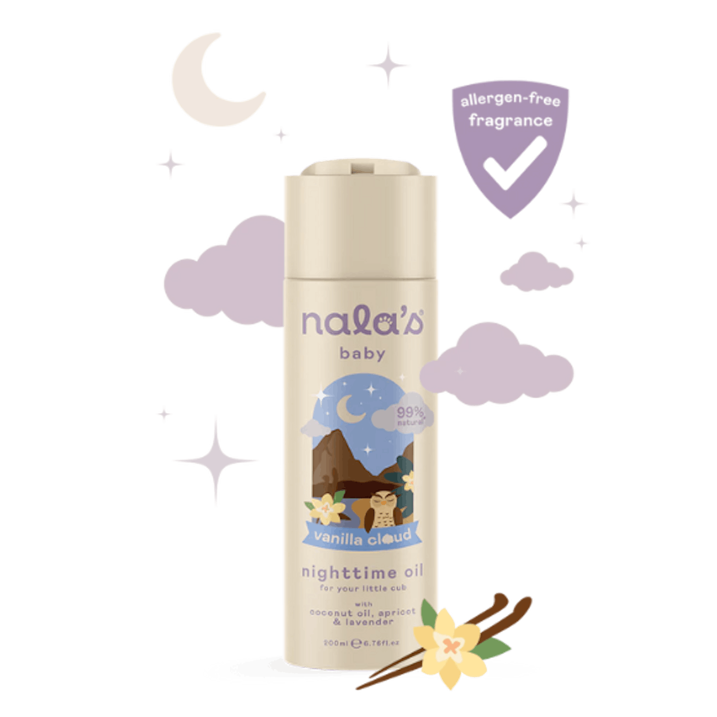 Nala's baby vanilla cloud nigh time oil