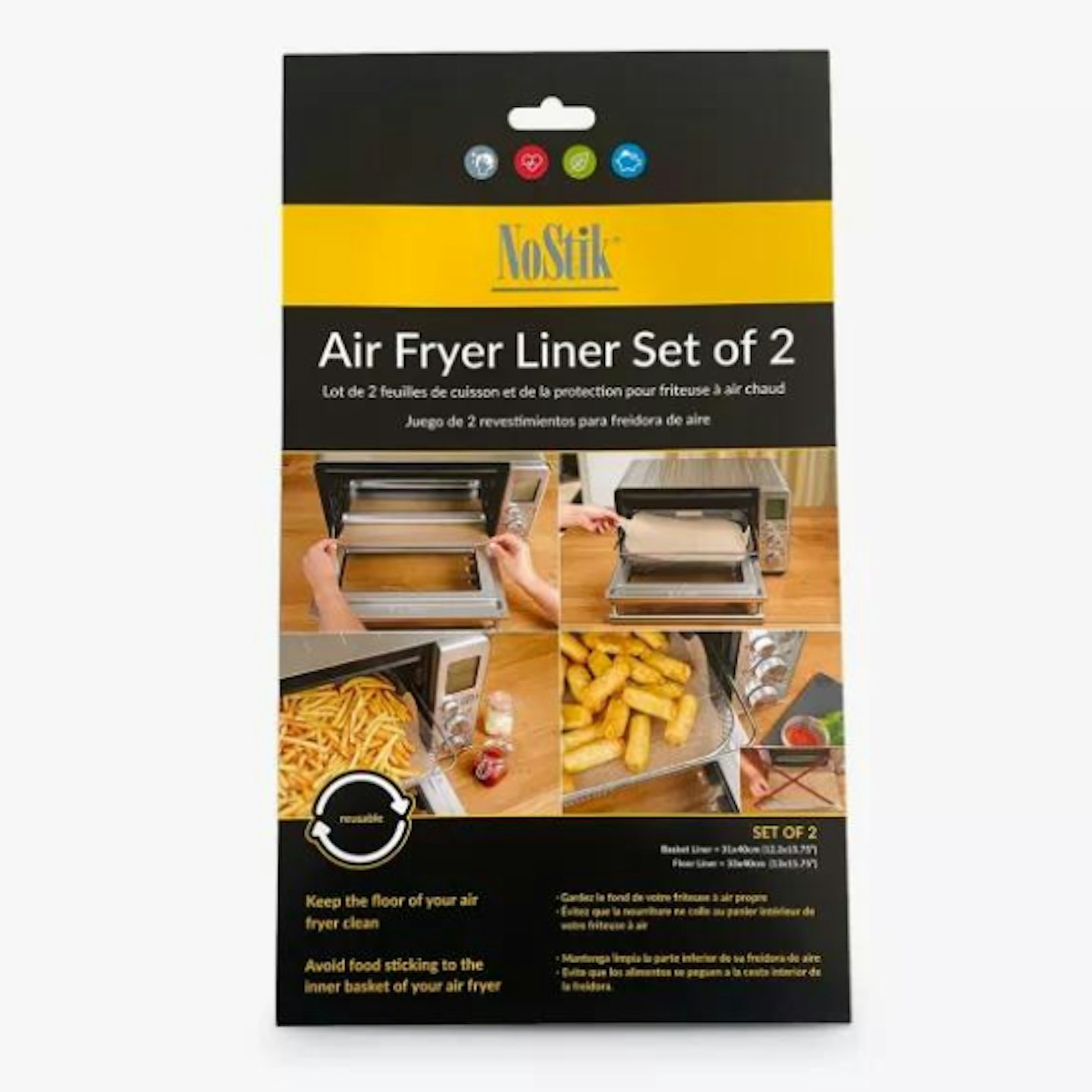 NoStik air fryer liners 