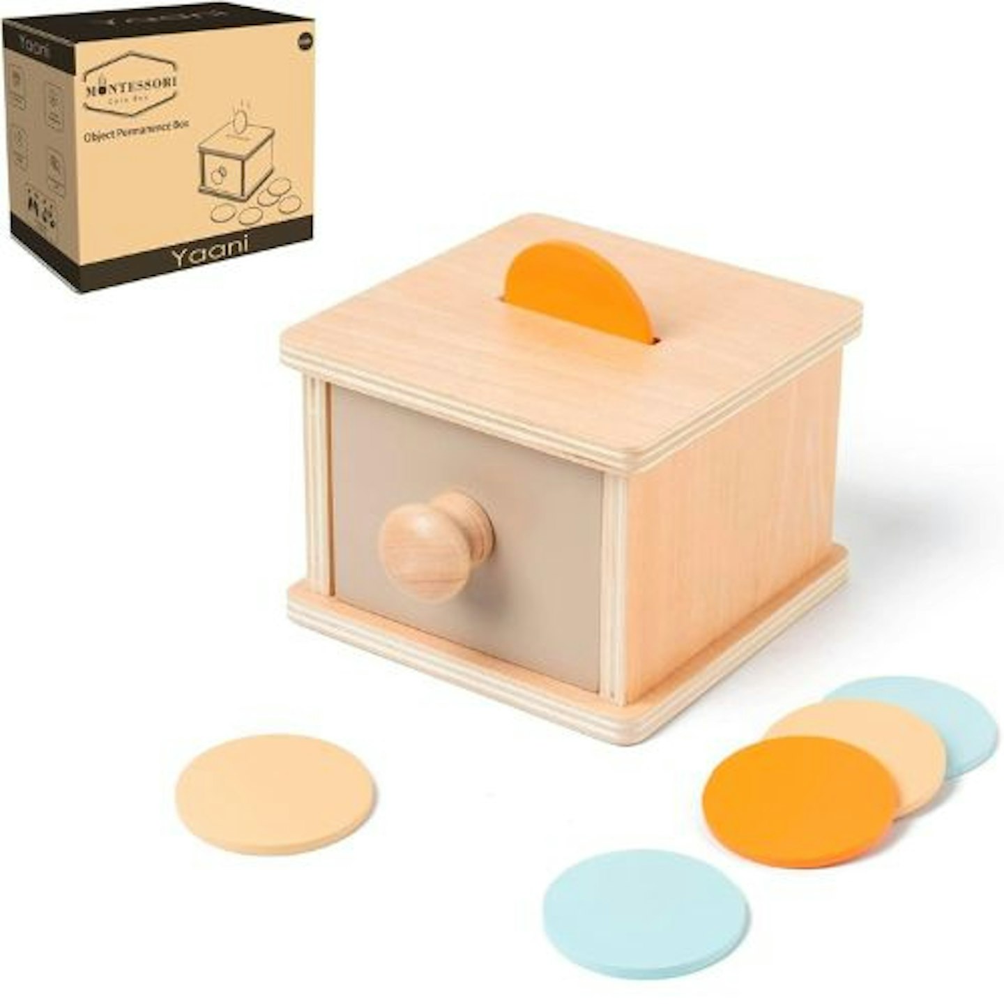 Best Montessori toys YAANI Object Permanence Coin Box