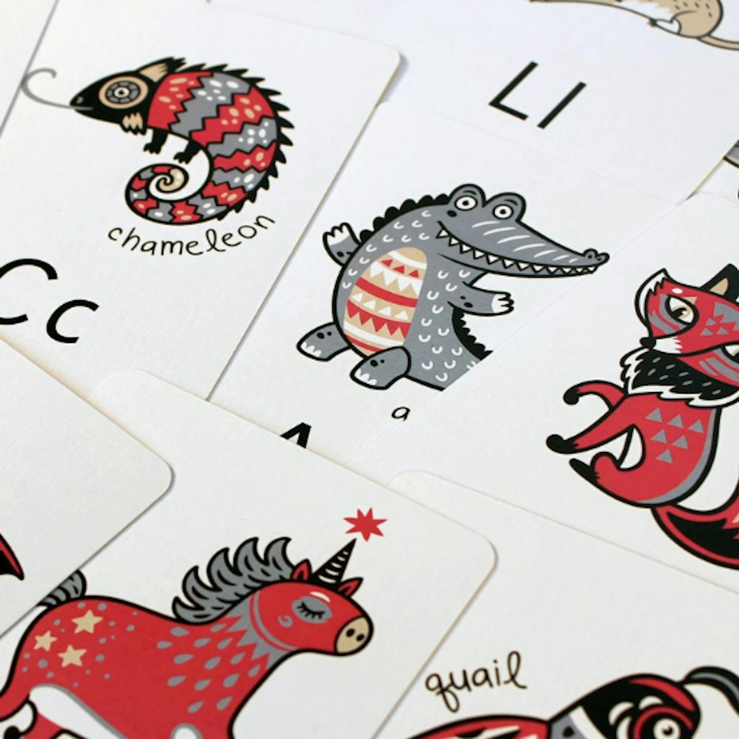 Personalised animal flashcards