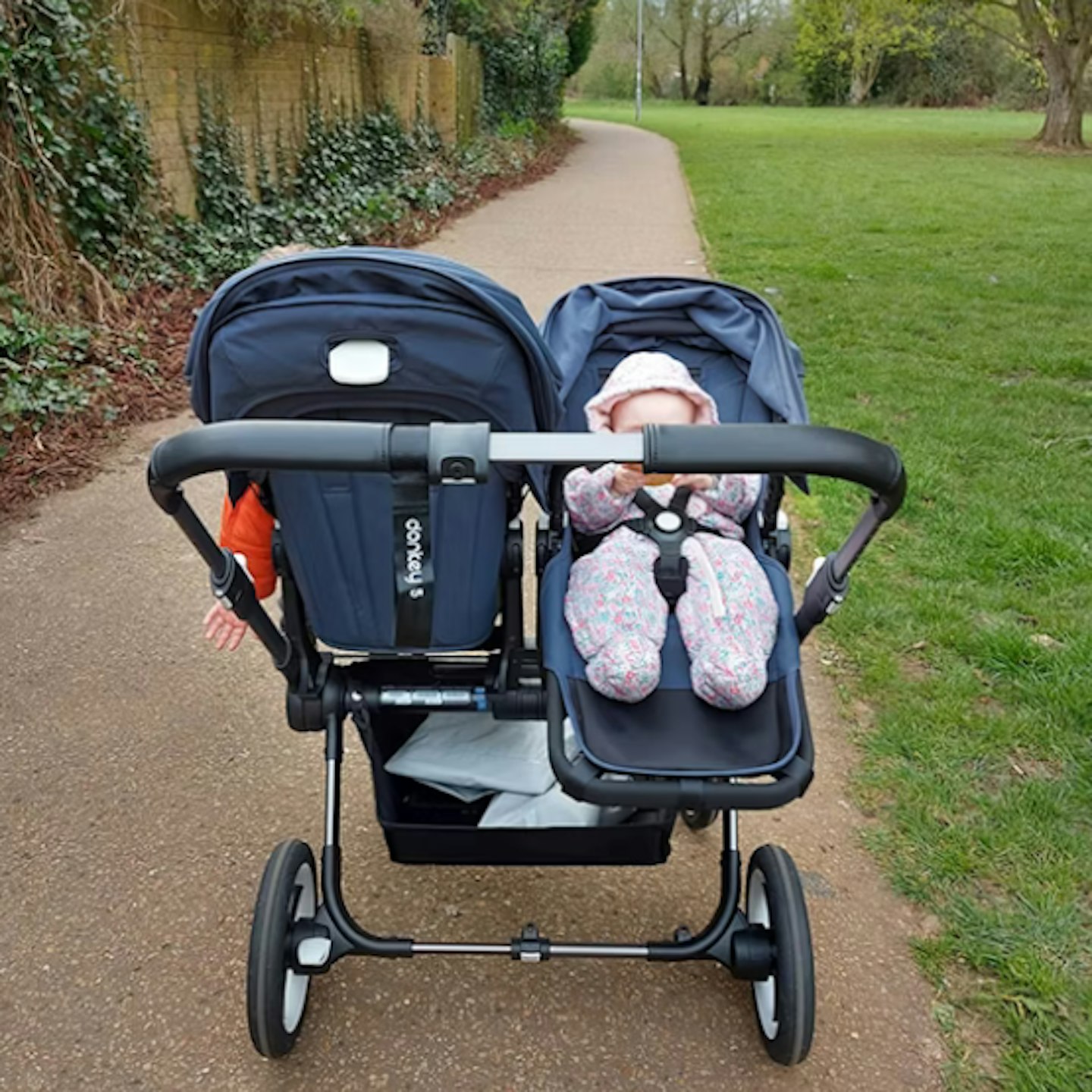 Bugaboo donkey with baby and toddler