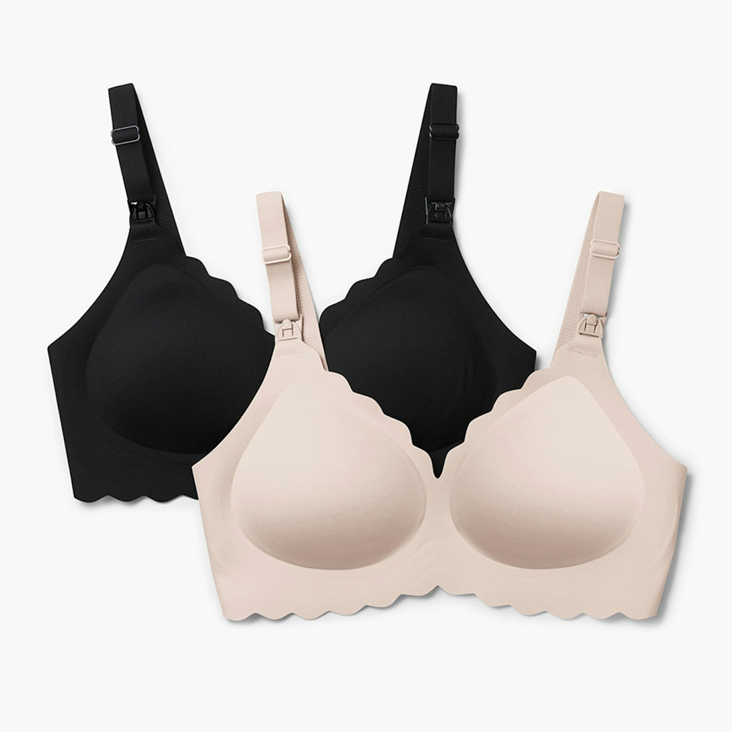 Buy Seraphine Black & White Bamboo Nursing Bras – Twin Pack from