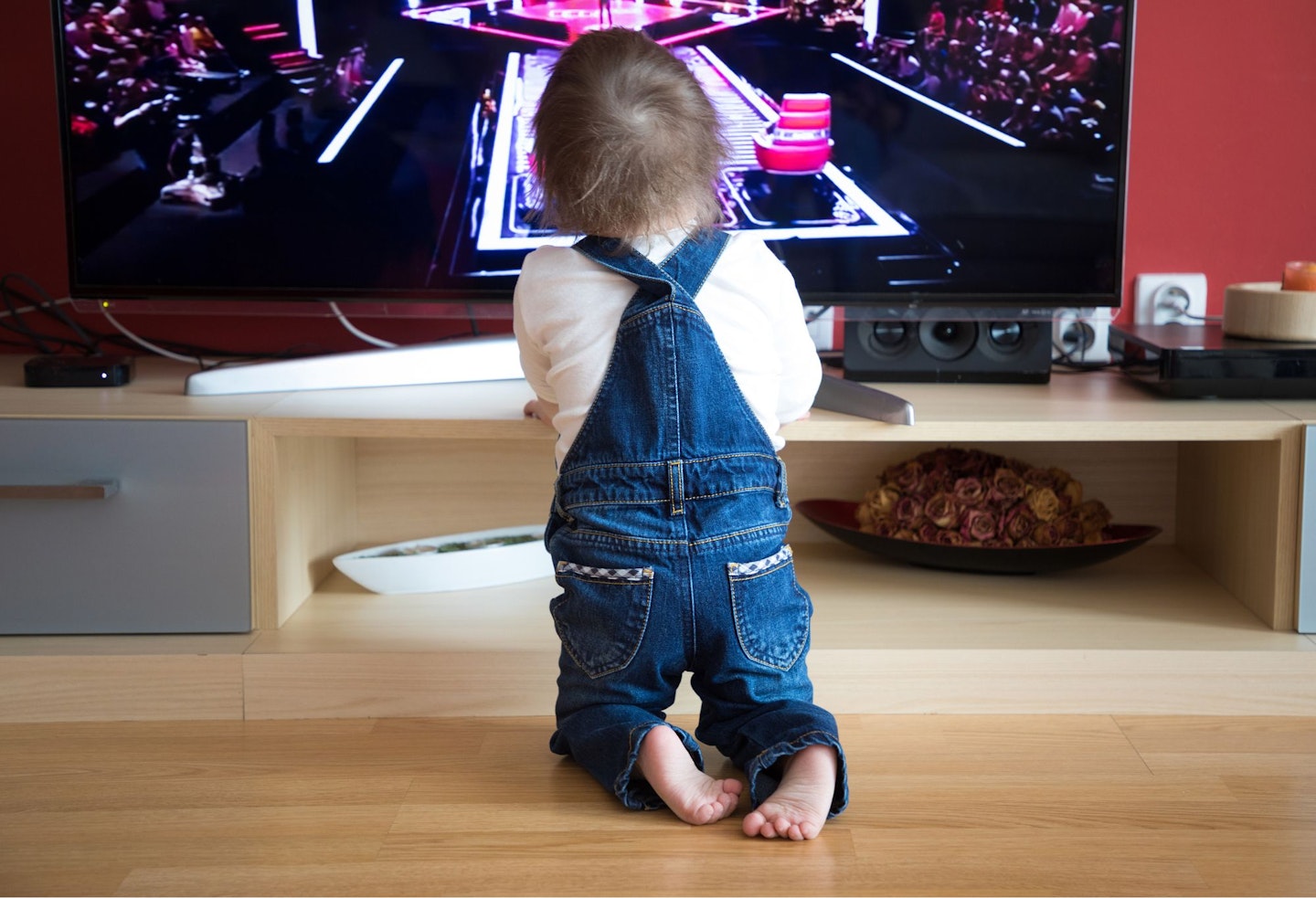 Baby Boy Watching at Home