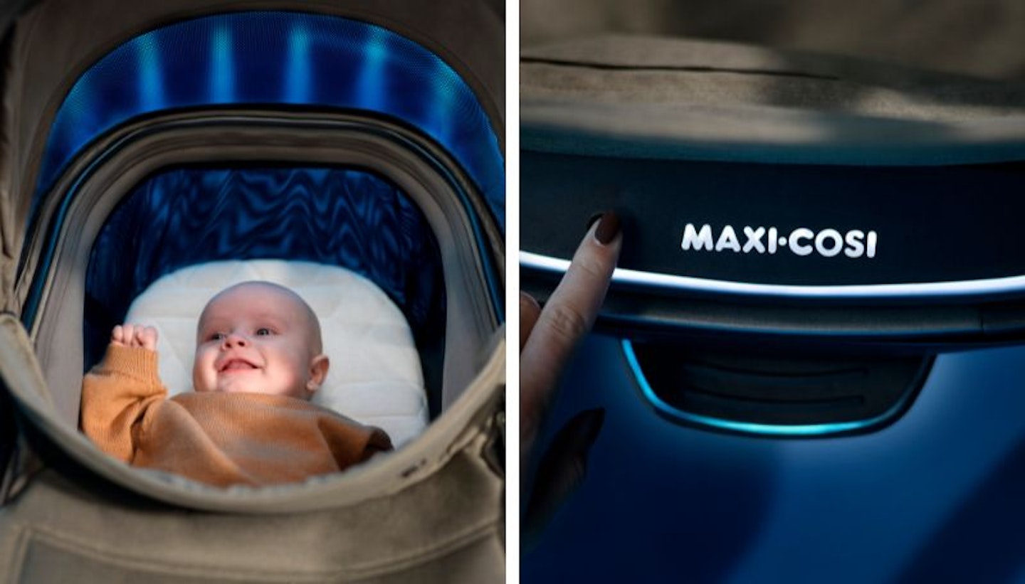 The Maxi-Cosi Fame travel system mesh sides and lighting