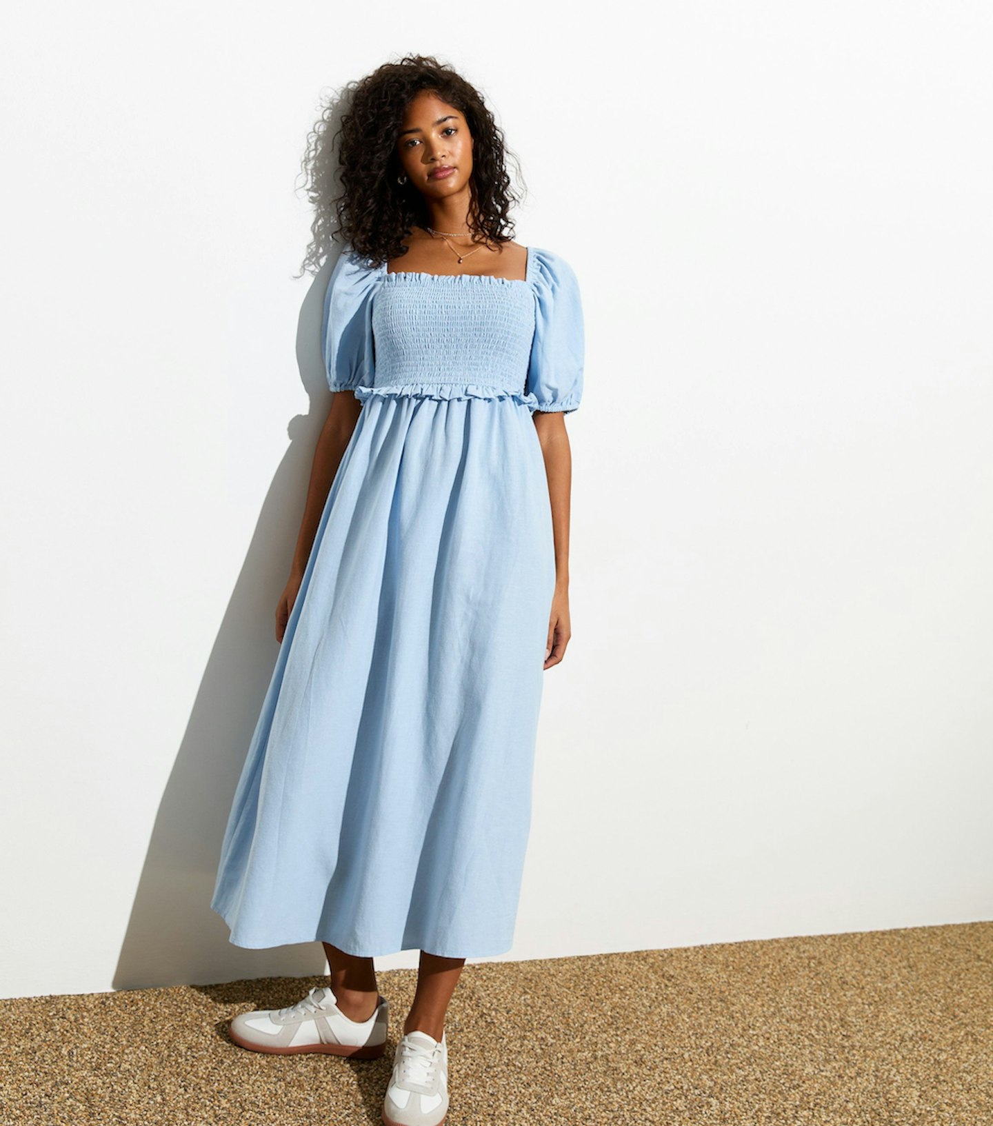 New Look Maternity Pale Blue Tiered Smock Dress