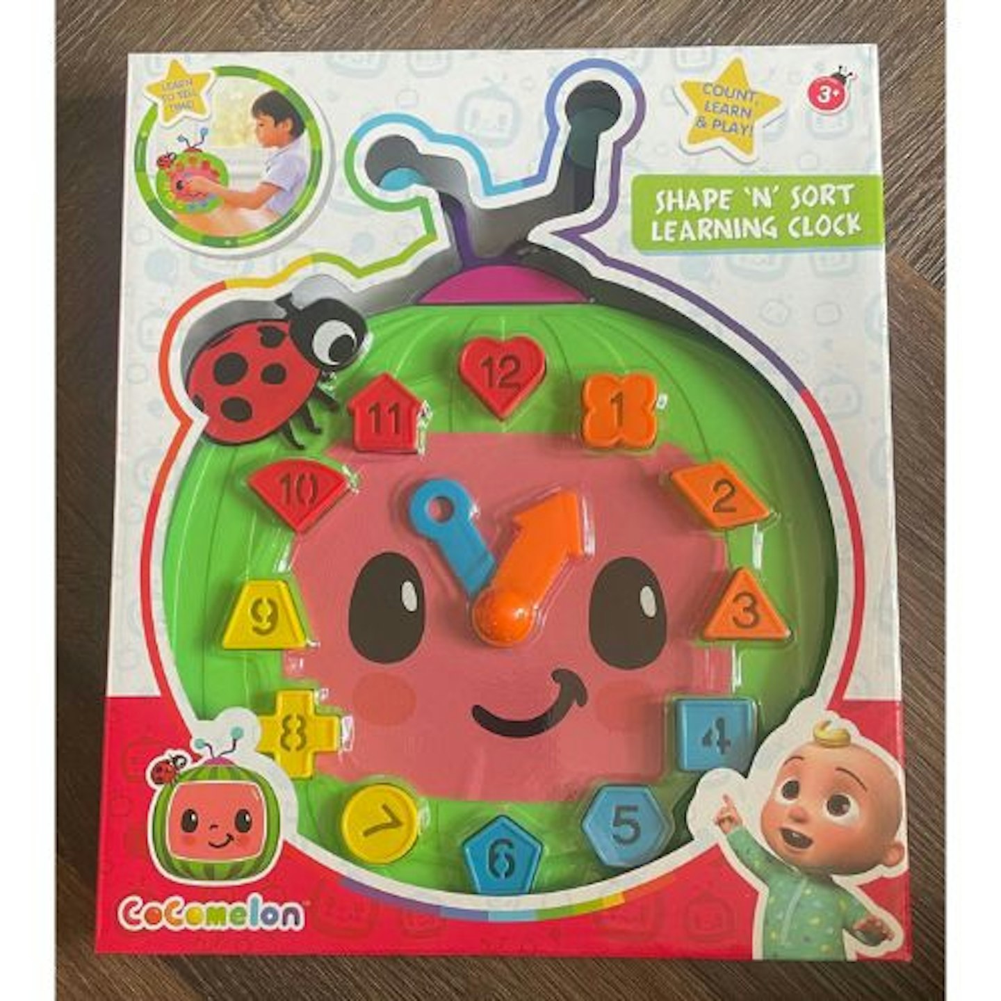 CoComelon Shape N Sort Learning Clock