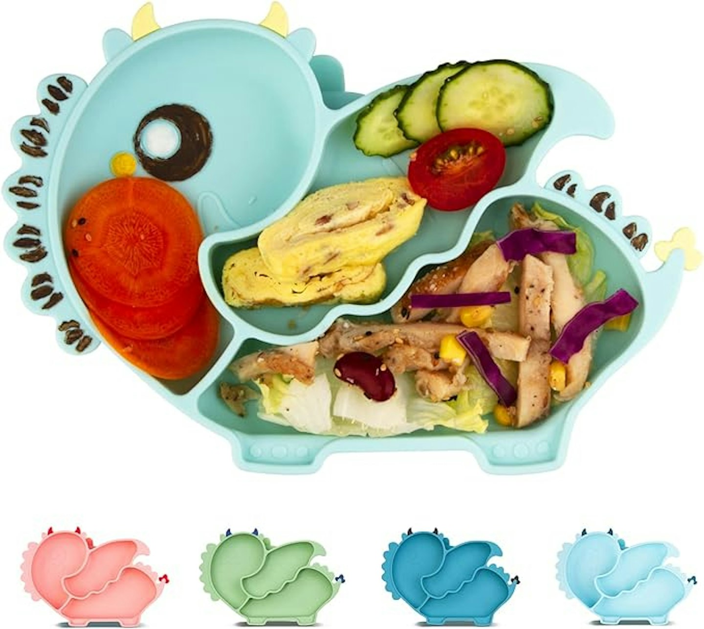 Qshare Silicone Divided Baby Plate with Suction