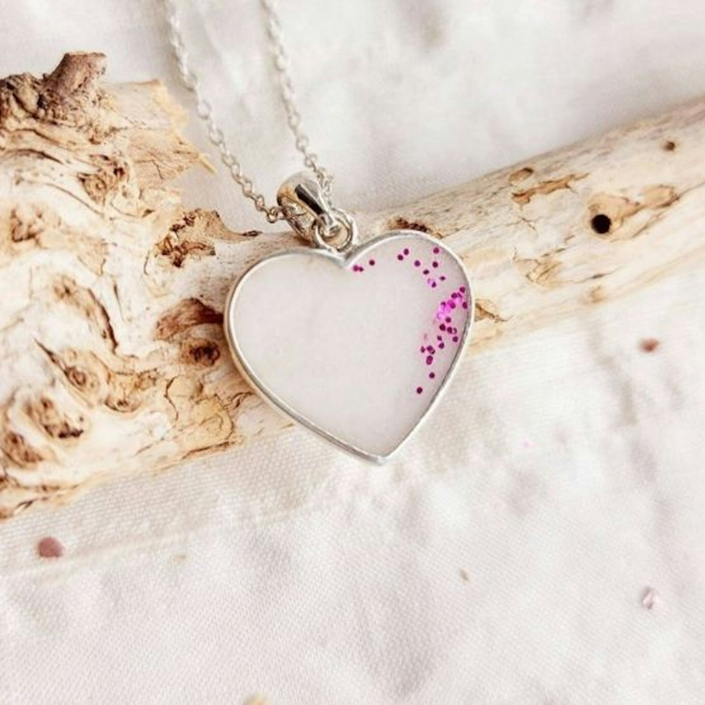 Pregnancy keepsake resin necklace of breastfeeding journey