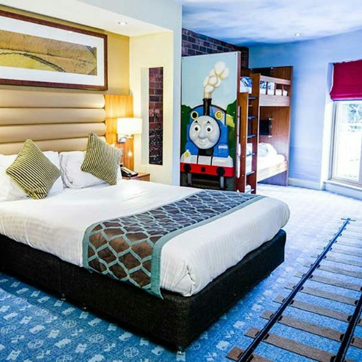 Thomas & Friends themed hotel room at Drayton Manor Hotel