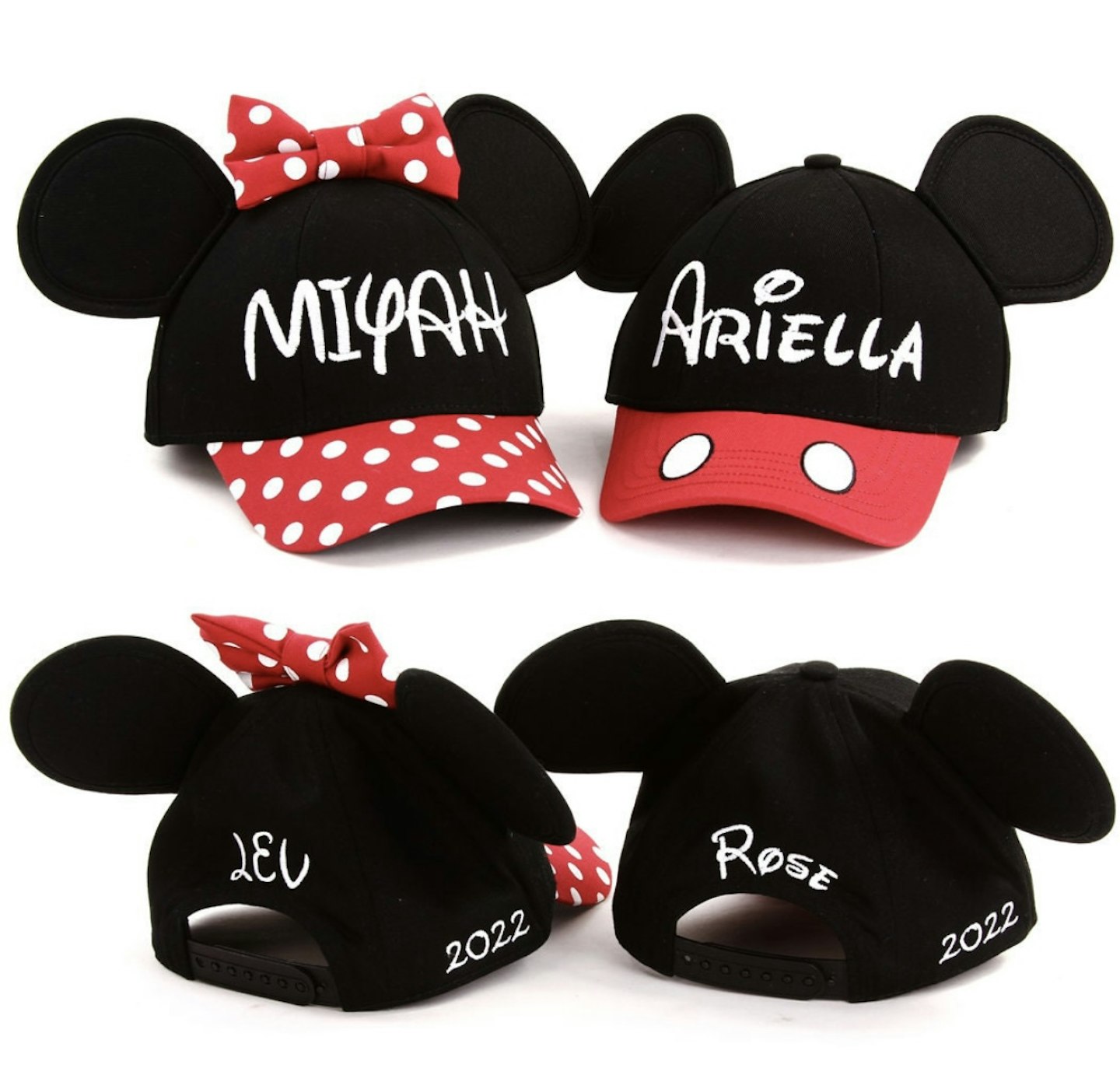 Personalized Kid's or Adult's Baseball Cap / Hat with 3D Ears for Disneyland Mickey Mouse Minnie Mouse