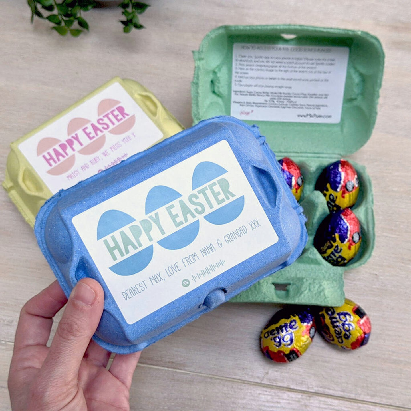 Personalised Chocolate Easter Eggs Gift Set With Music