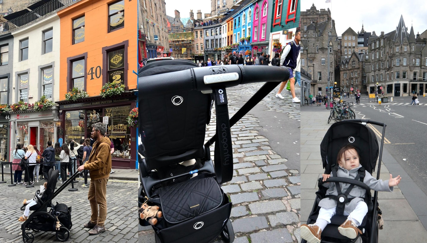 Testing the Bugaboo Dragonfly on the cobblestone streets of Edinburgh