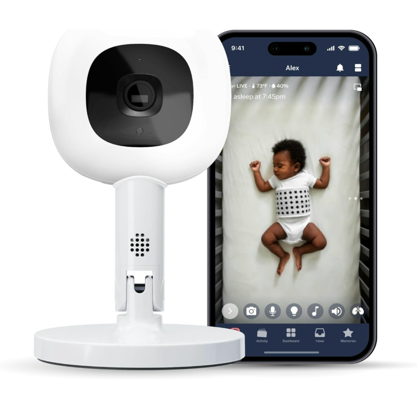 Nanit Pro 1080p HD Smart Baby Monitor & Flex Duo Stand