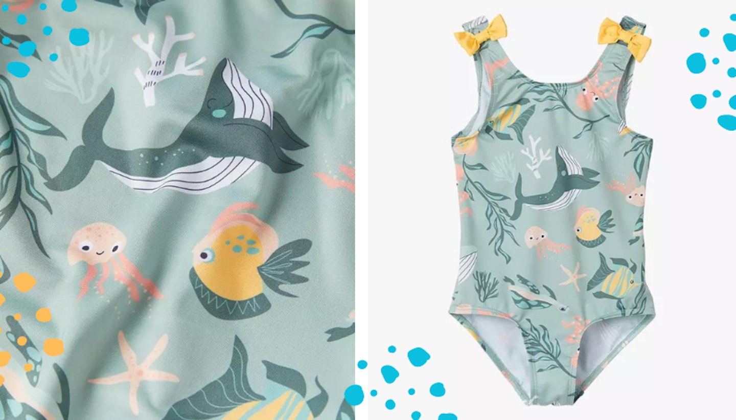 Kids' Blue/Multi Sea Scene Print Swimsuit by PO.P